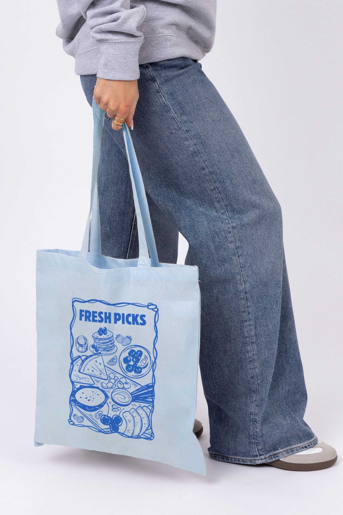 Fresh Picks Picnic Printed Tote bag