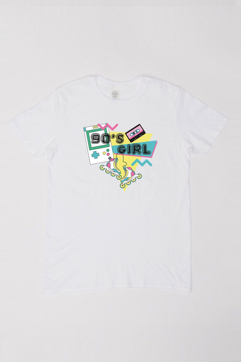 90’s Girl Retro Print T-Shirt (Pack of 6)