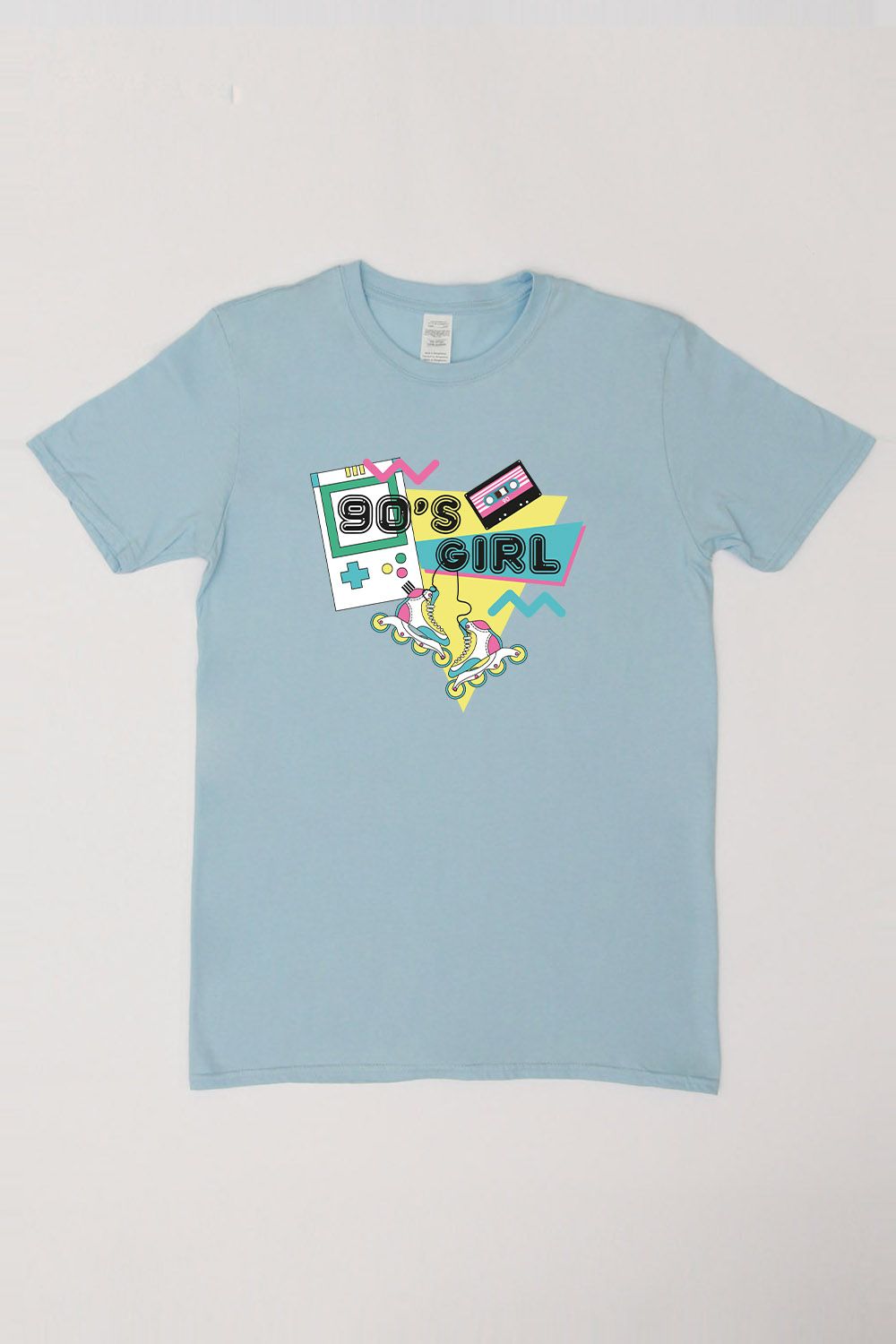 90’s Girl Retro Print T-Shirt (Pack of 6)