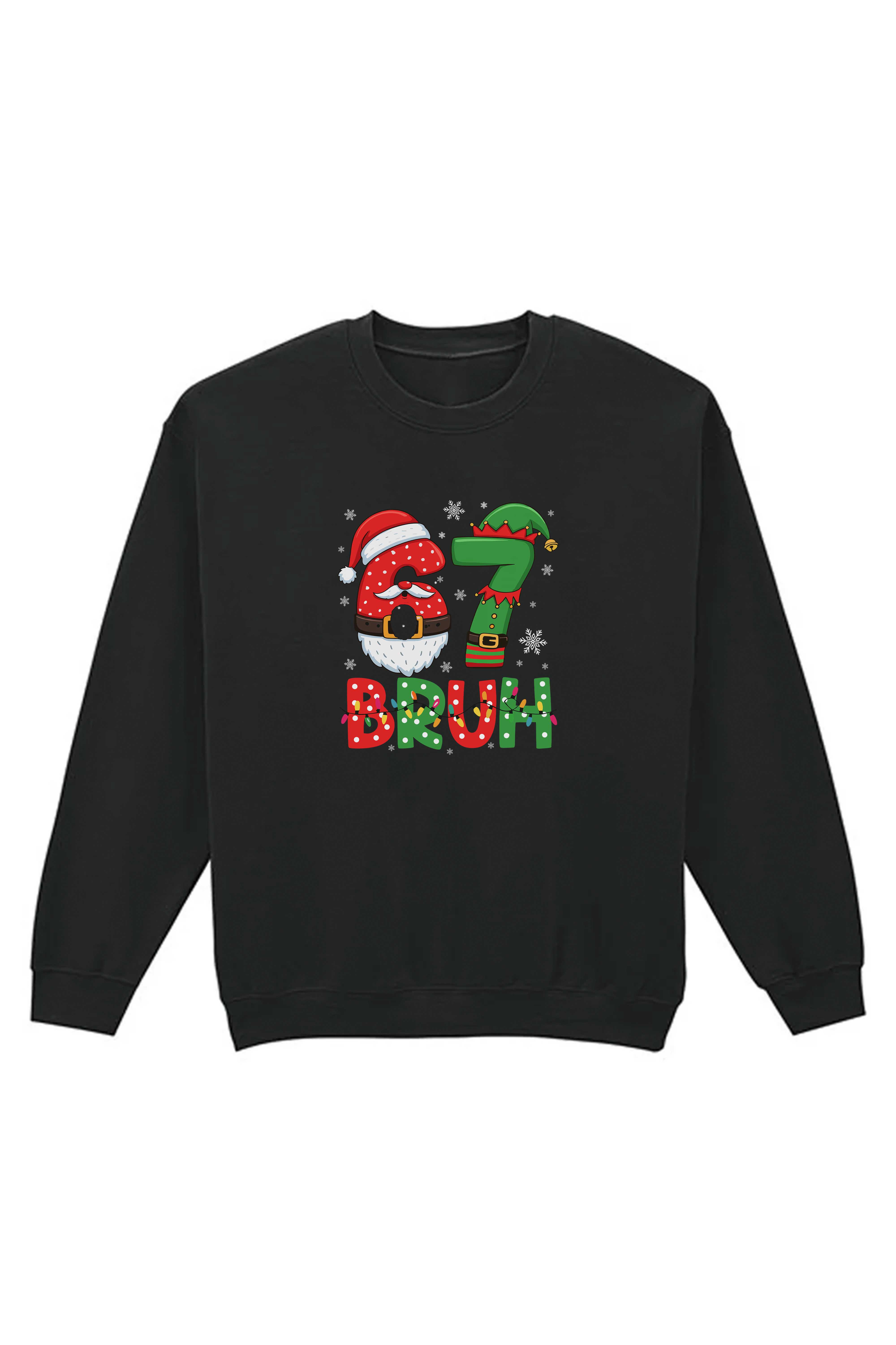 Unisex Heavy Blend 67 BRUH Christmas Graphic Printed Sweatshirt