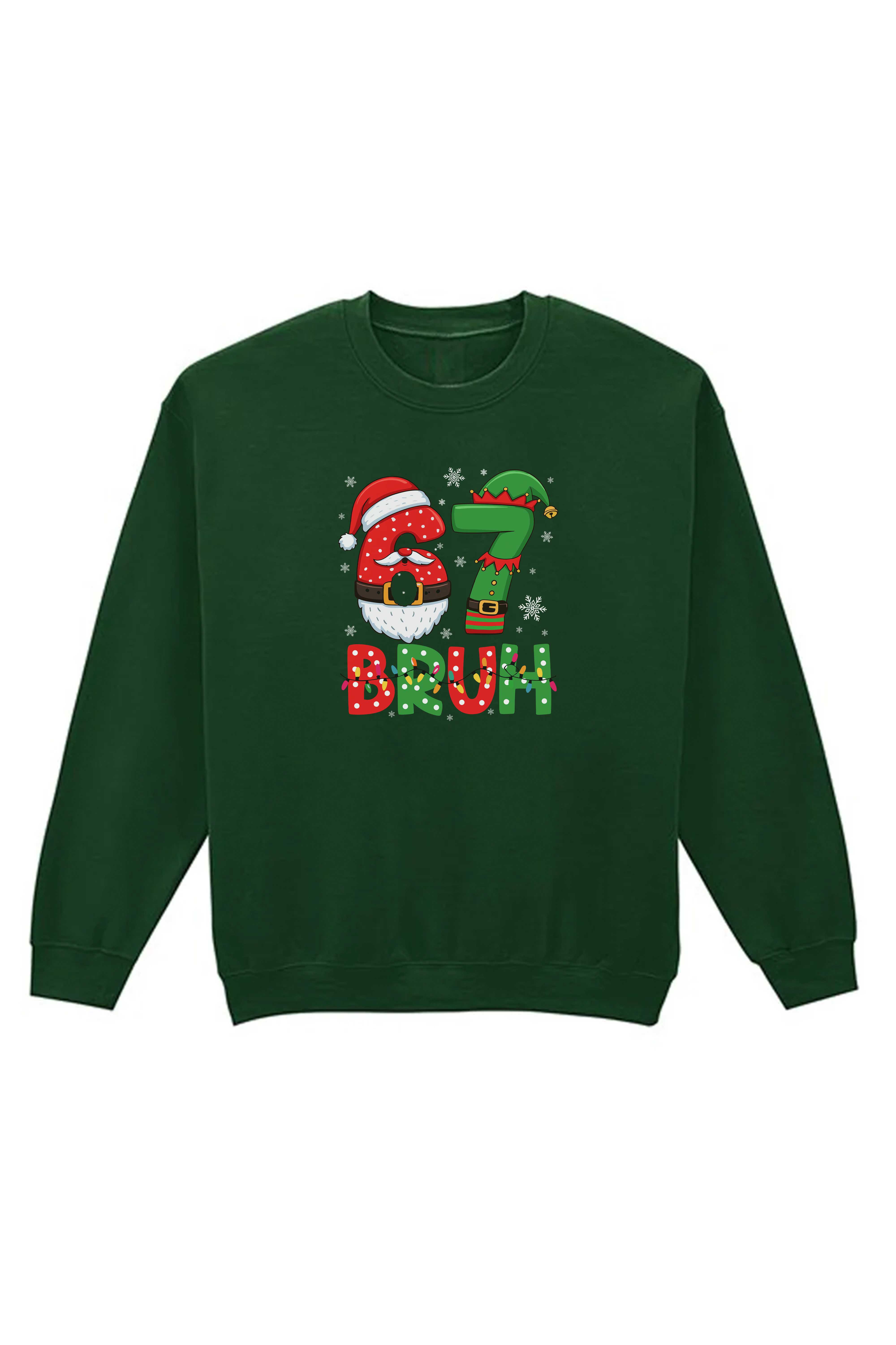Unisex Heavy Blend 67 BRUH Christmas Graphic Printed Sweatshirt