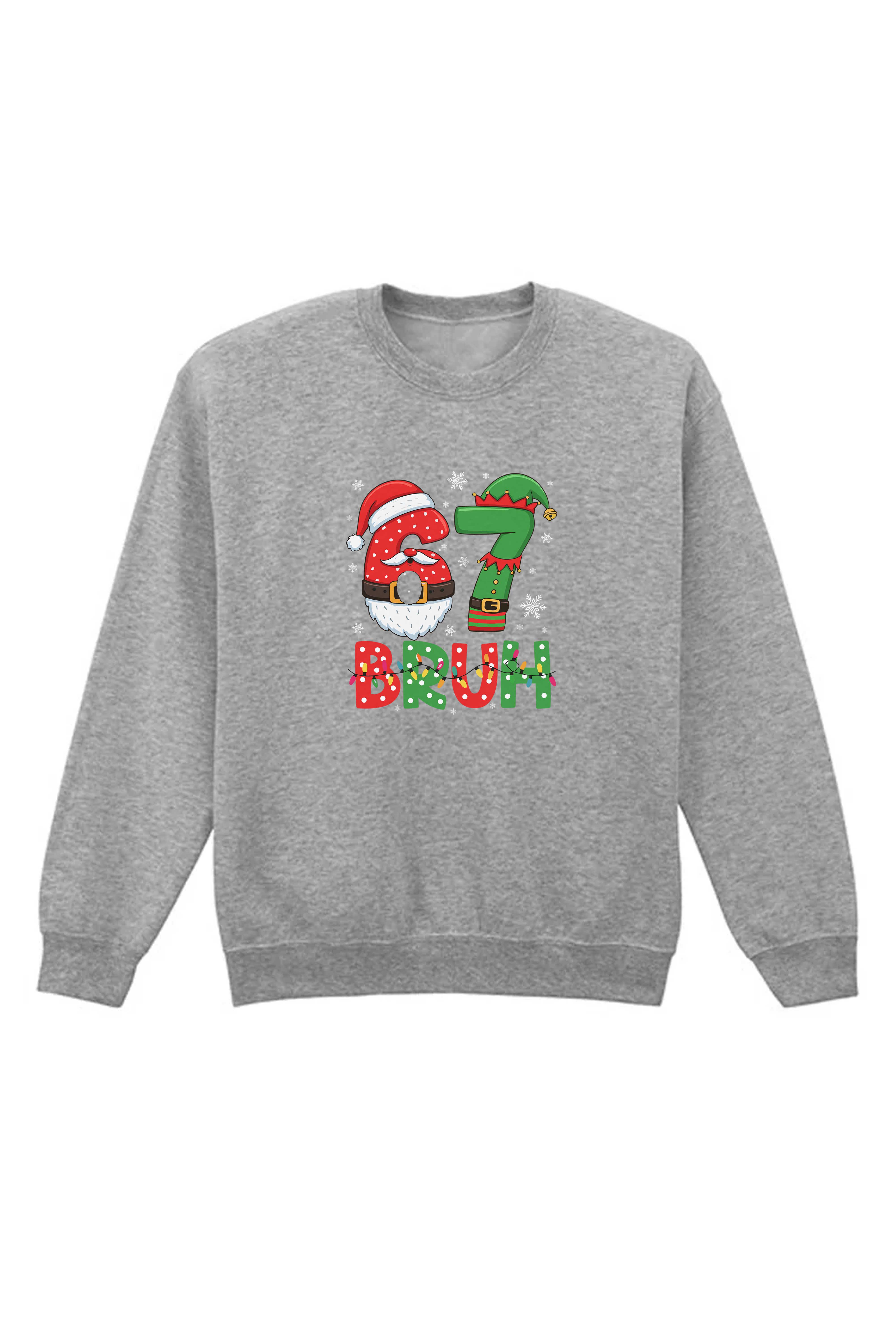 Unisex Heavy Blend 67 BRUH Christmas Graphic Printed Sweatshirt