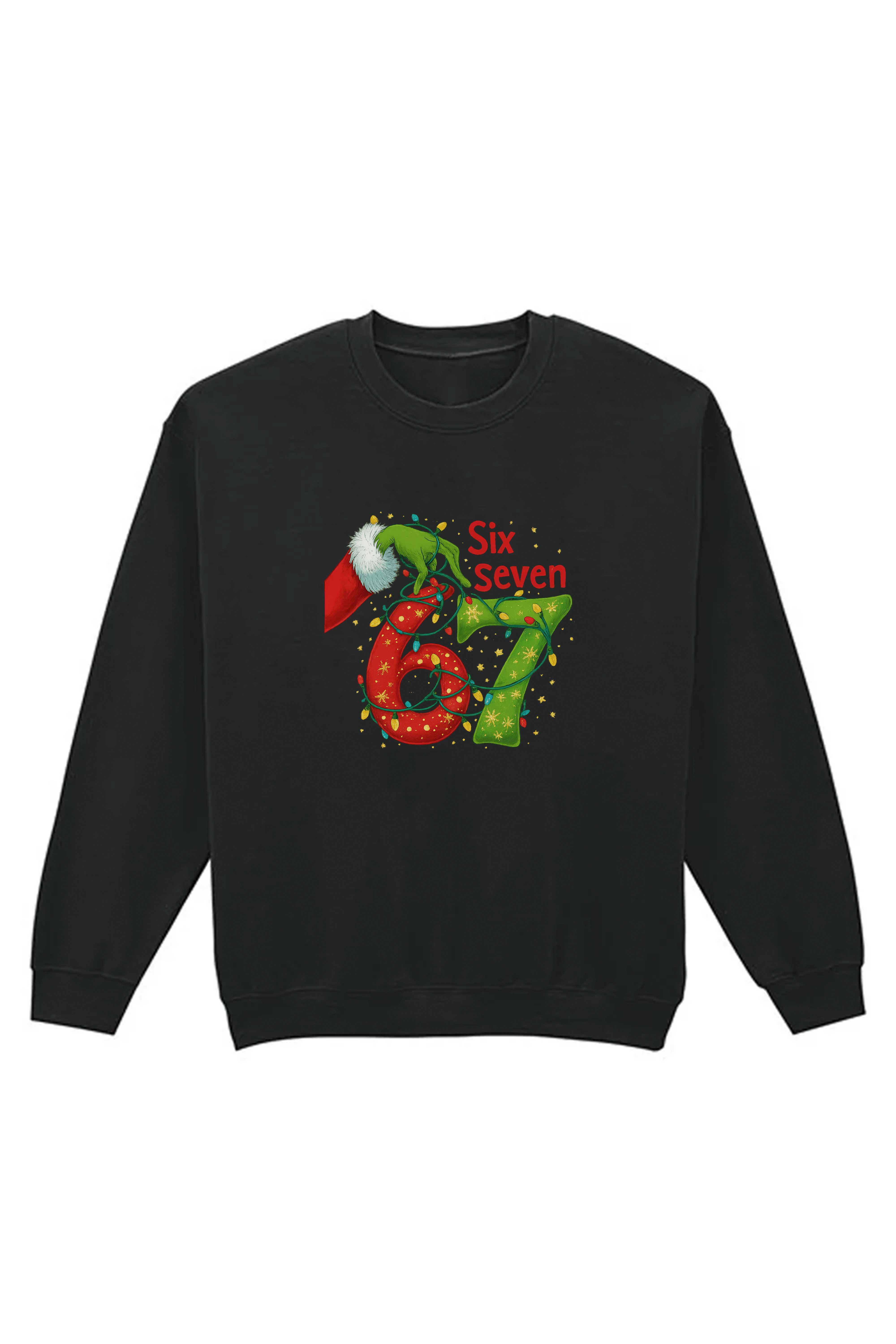 Unisex Heavy Blend Christmas Edition Six Seven Graphic Printed Sweatshirt