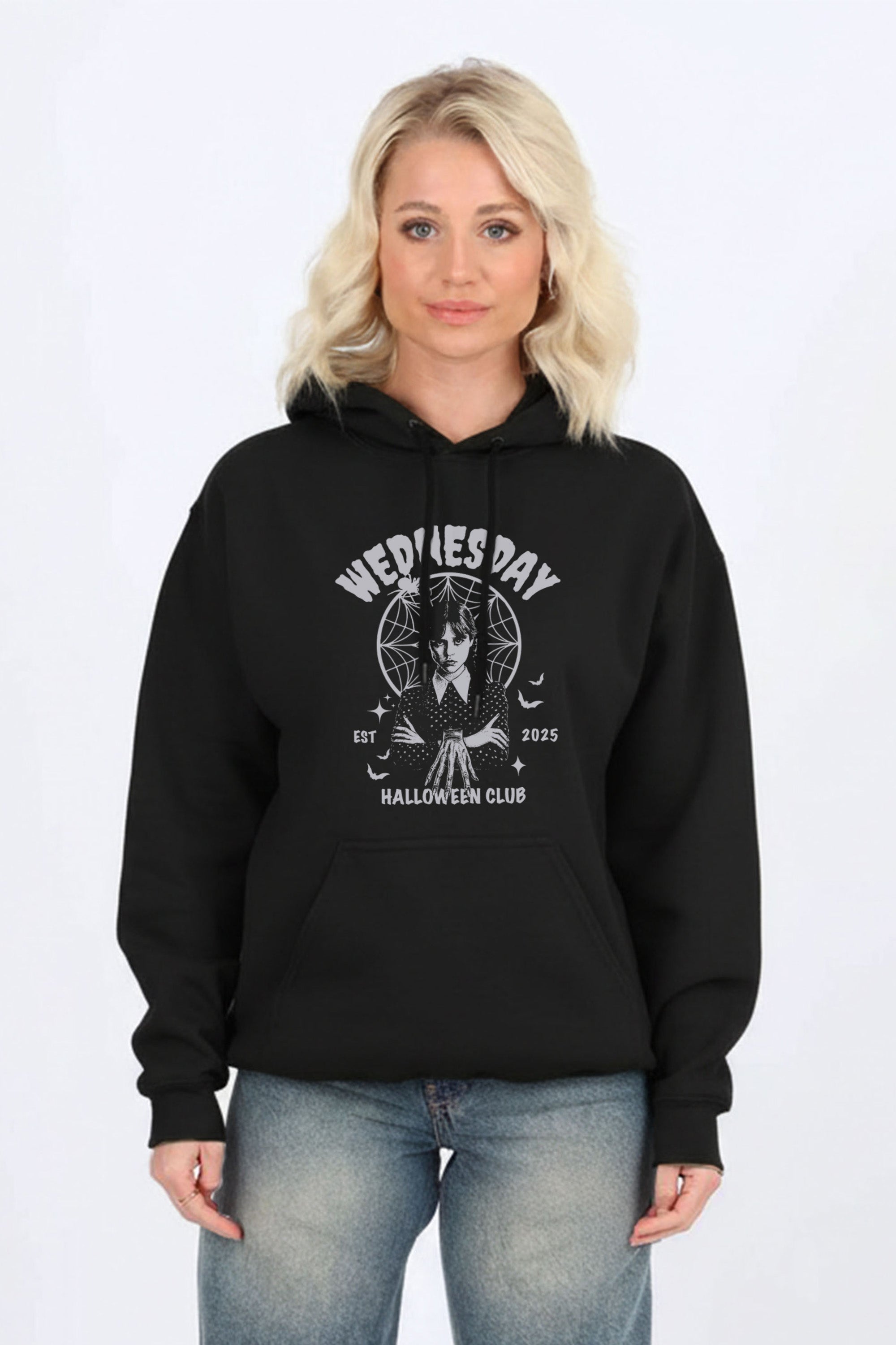 Wednesday Halloween Club Printed Heavy Blend Hoodie