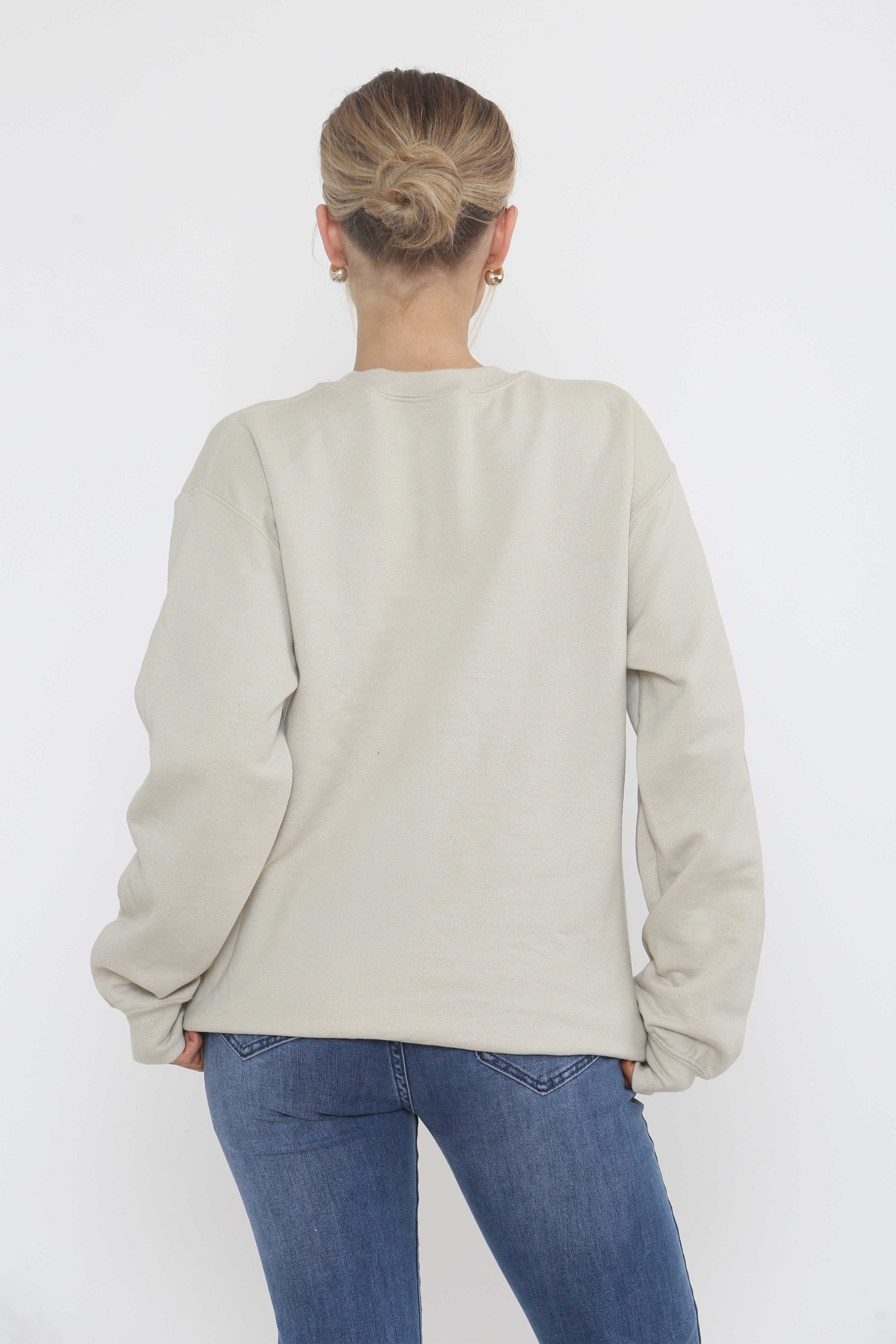 Unisex Heavy Blend Christmas Cat Embroidered Sweatshirt