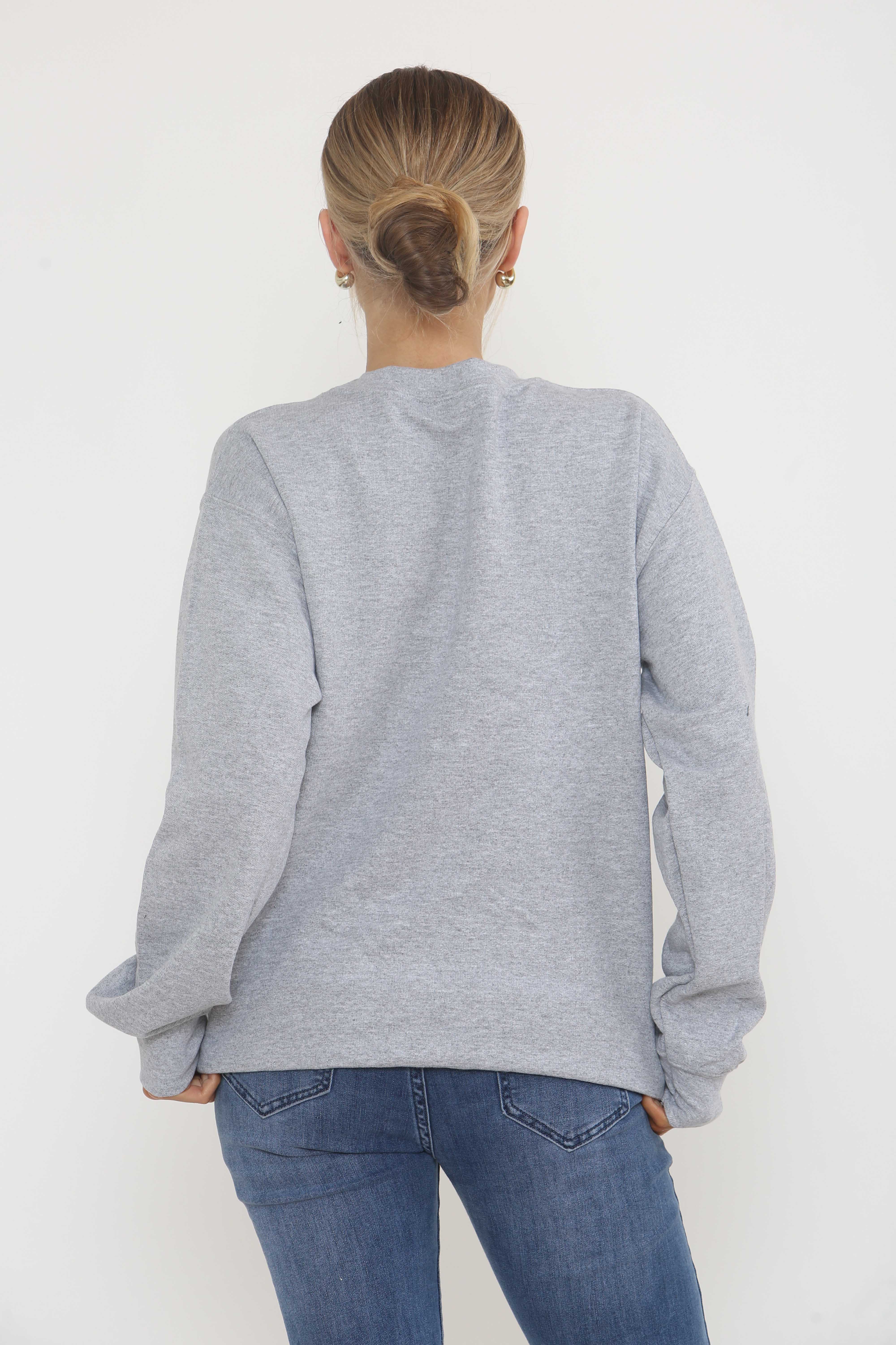 Unisex Heavy Blend Christmas Cat Embroidered Sweatshirt