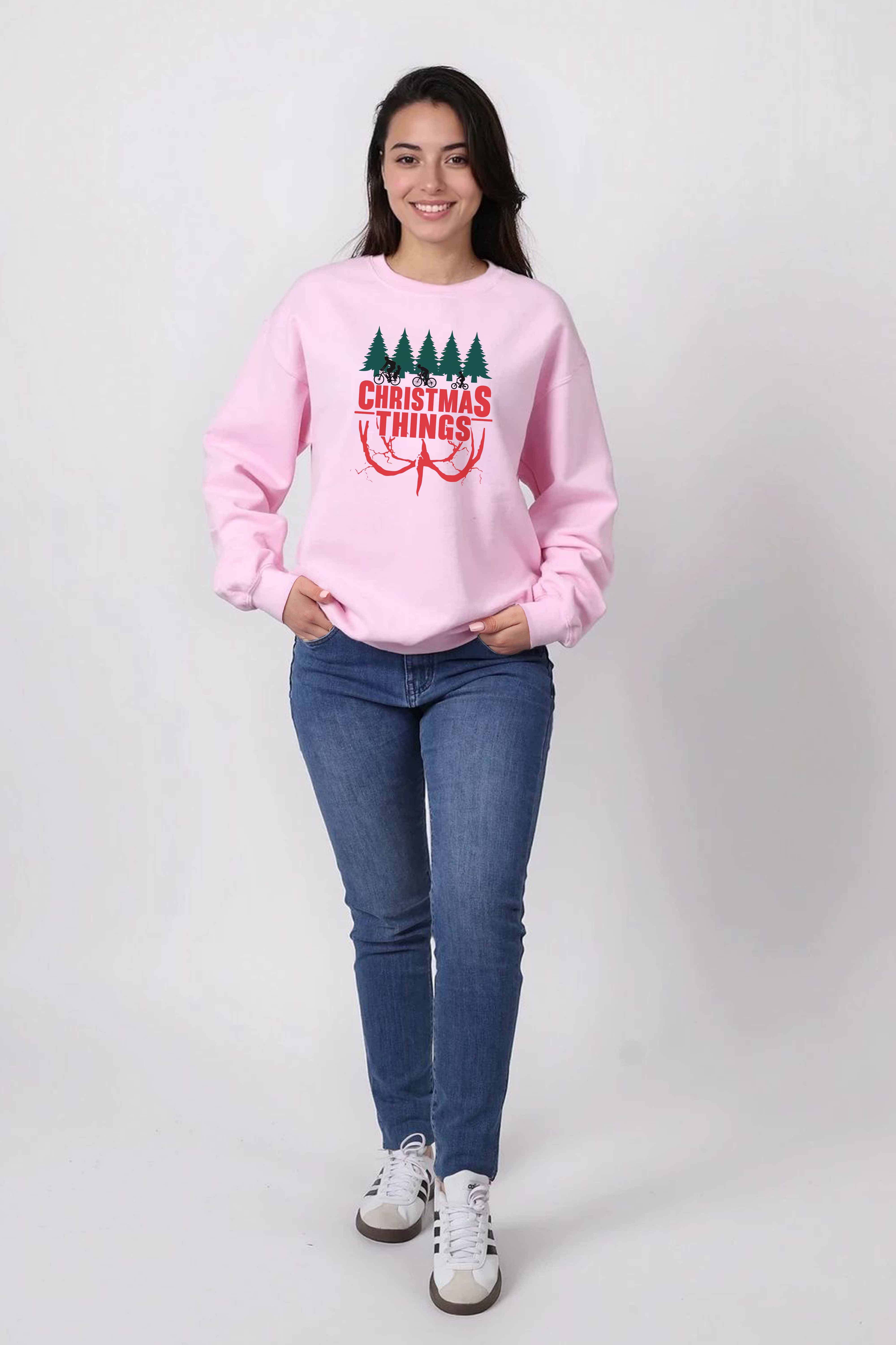 Unisex Heavy Blend Christmas Things Printed Sweatshirt