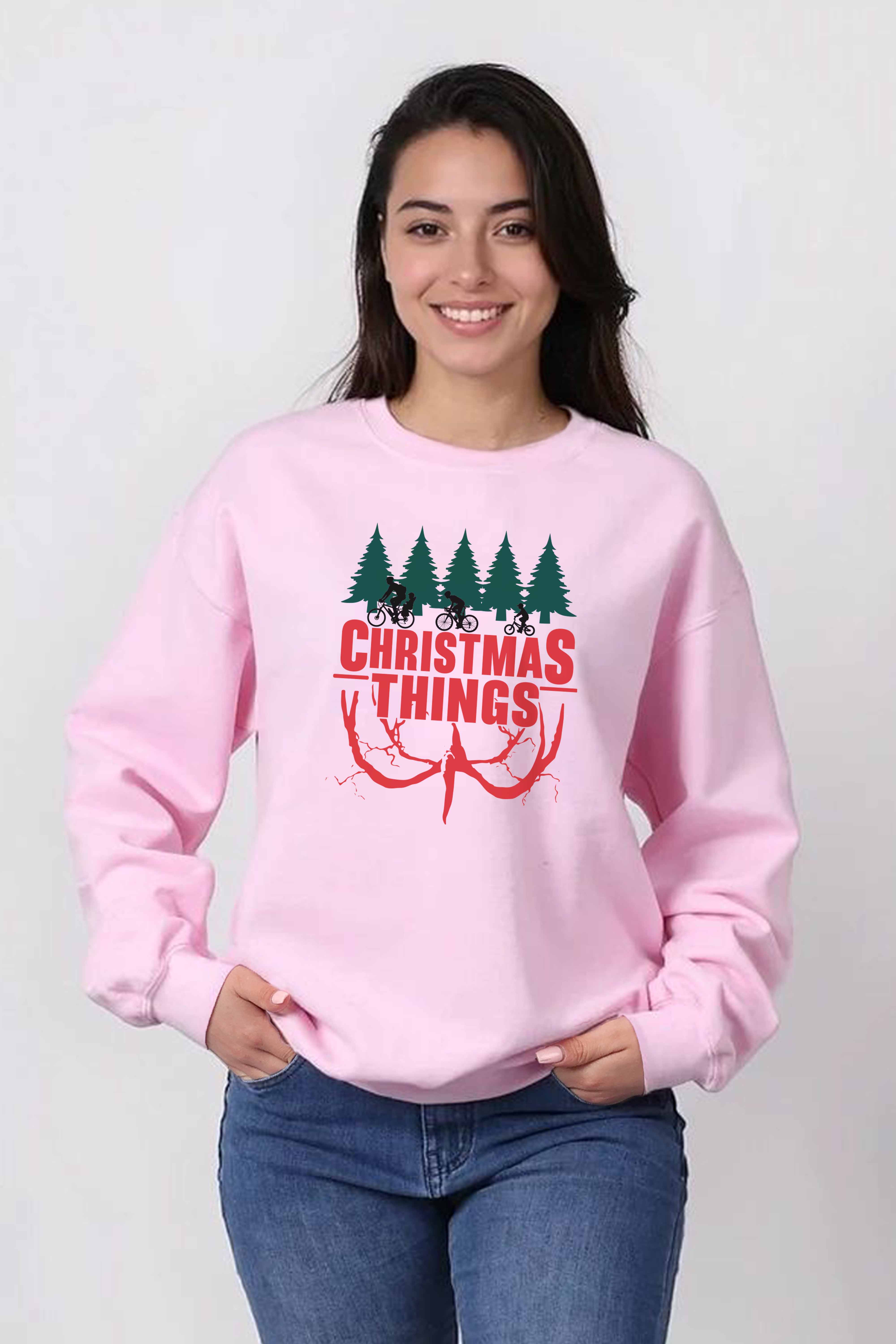 Unisex Heavy Blend Christmas Things Printed Sweatshirt