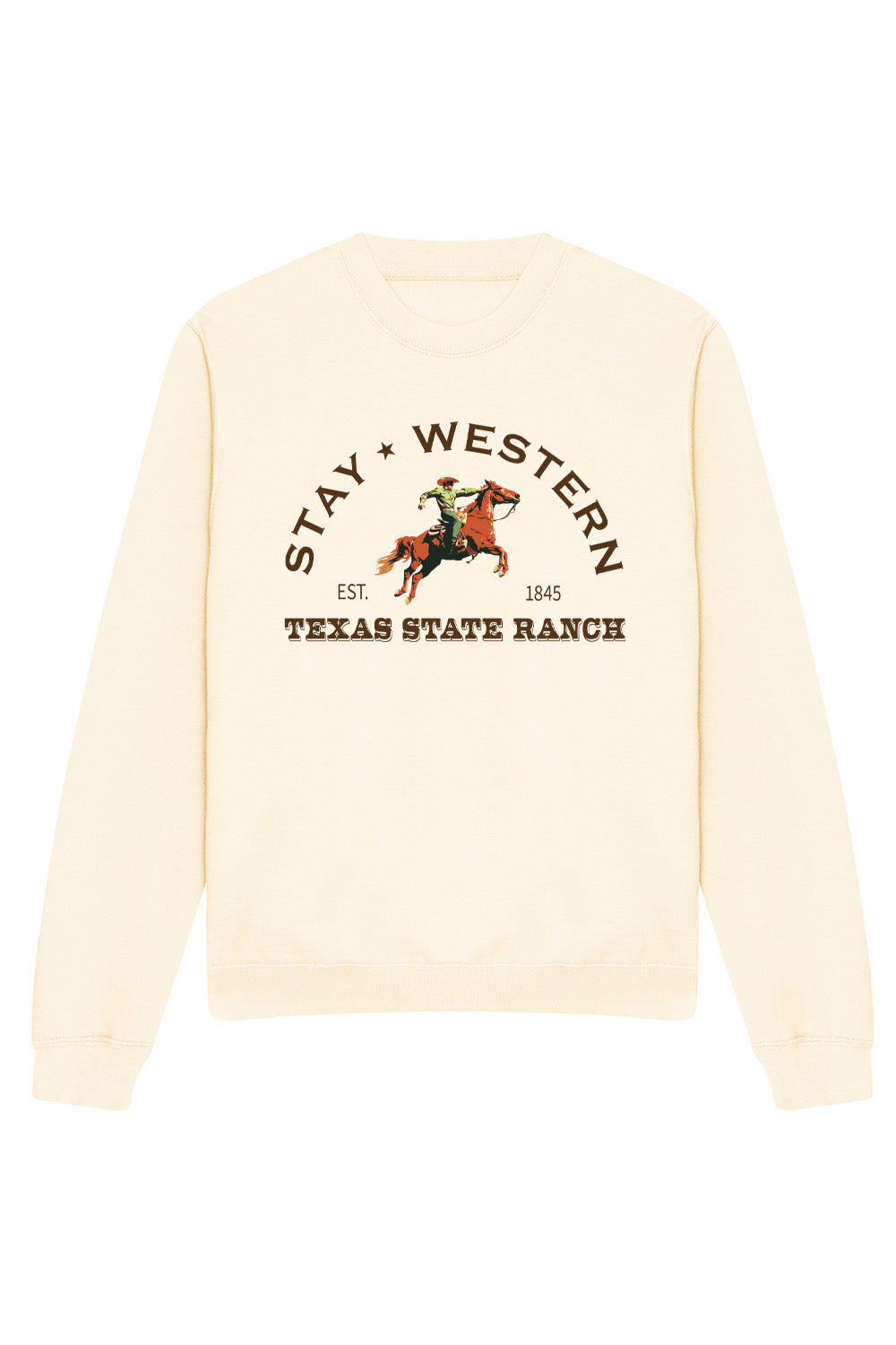 Stay Western Sweatshirt In Vanilla (Custom Pack)