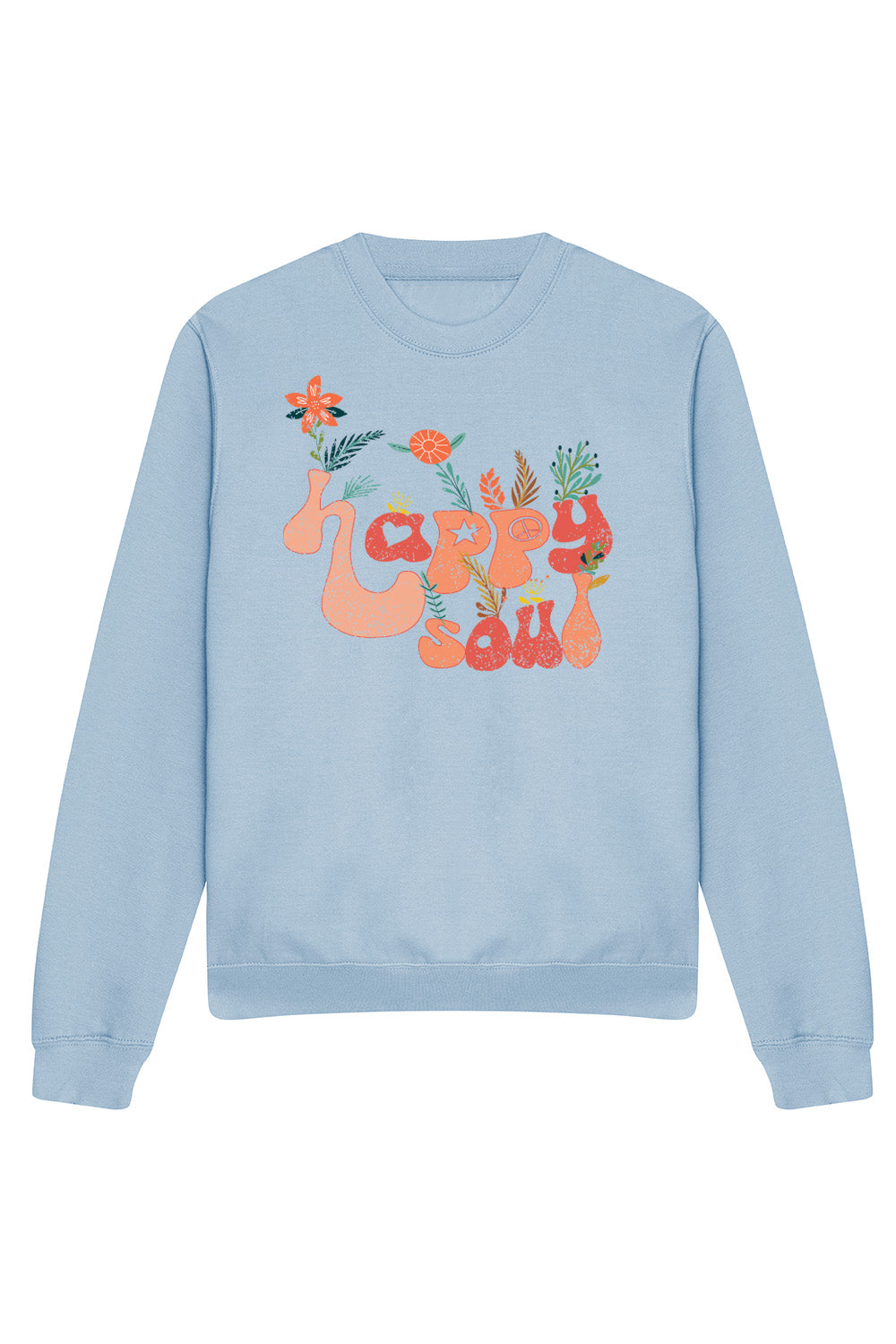 Happy Soul Sweatshirt In Sky Blue (Custom Pack)