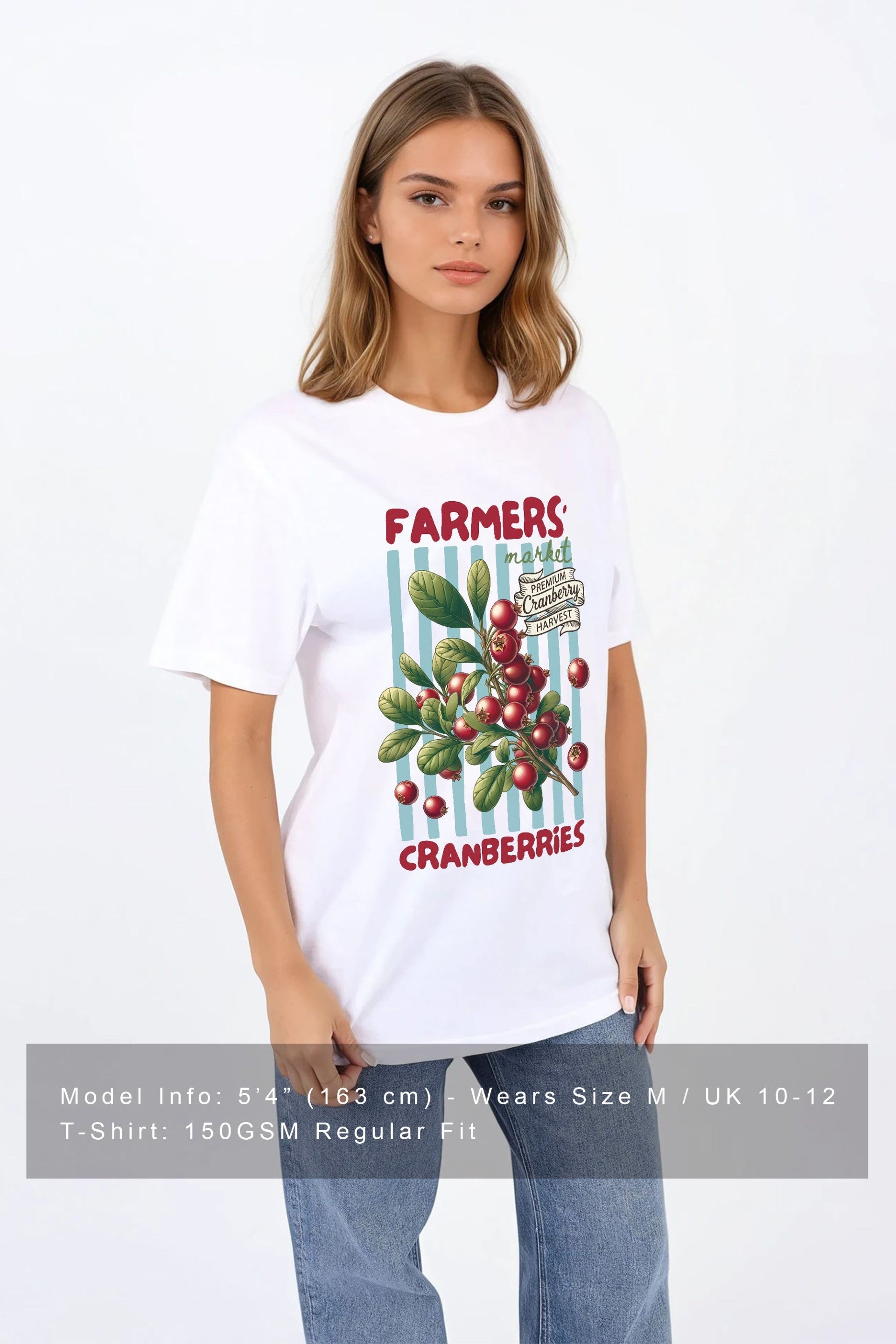 Farmers Market Cranberries Printed T-Shirt