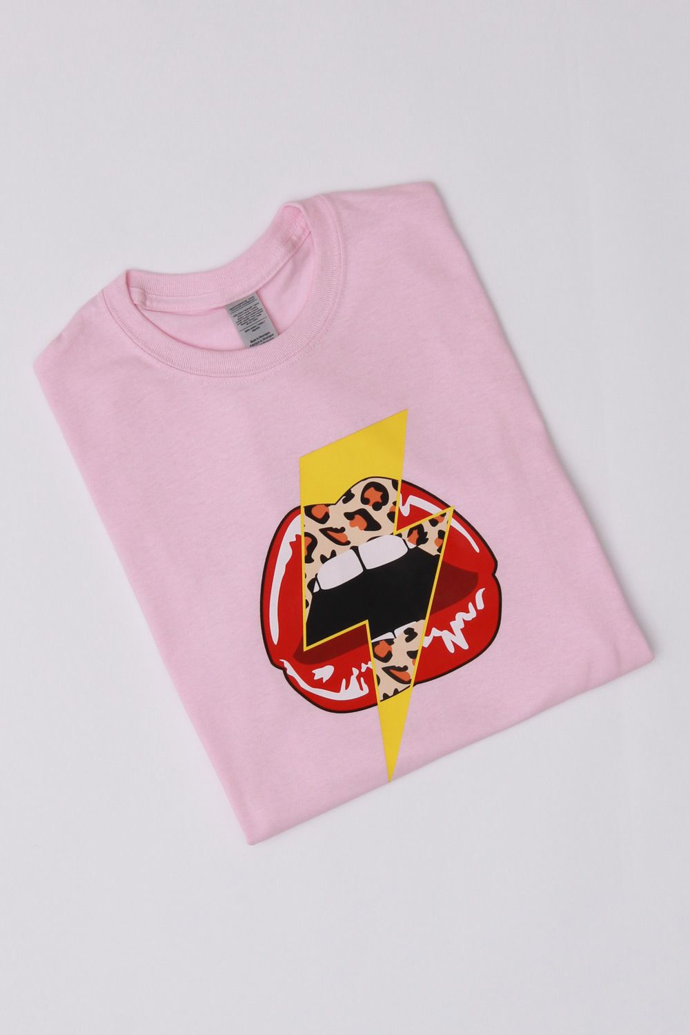 Lightning Lips Print T-Shirt (Pack of 6)