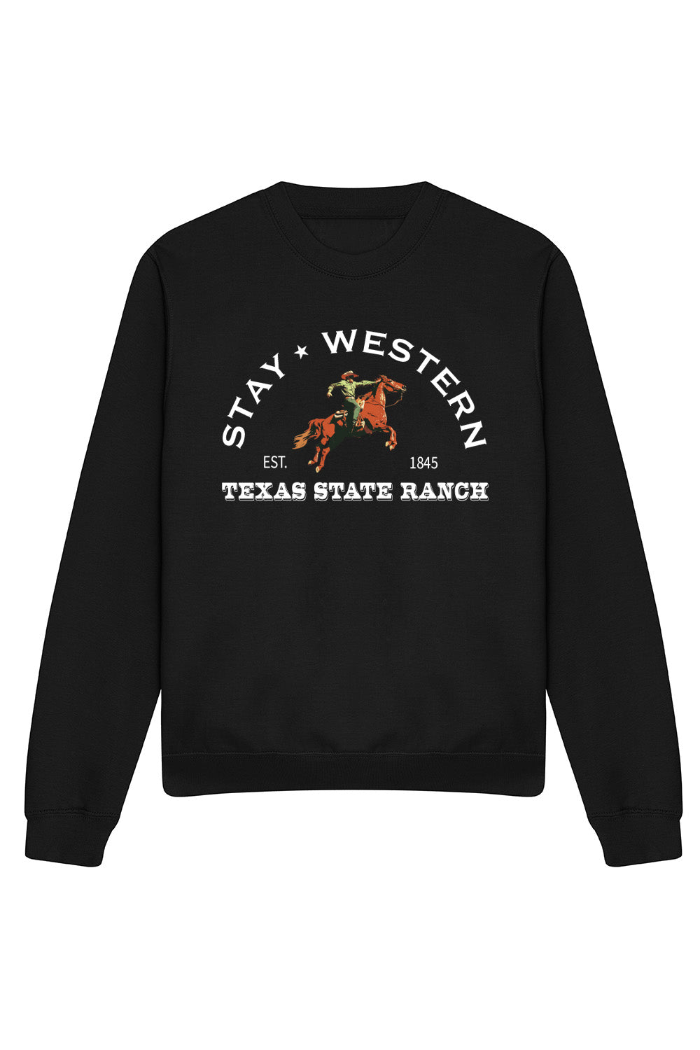 Stay Western Sweatshirt In Black (Custom Pack)