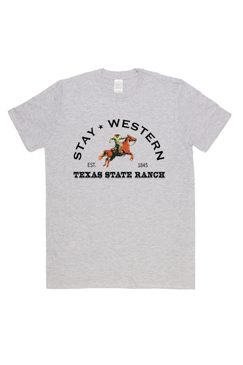 Stay Western T-Shirt in Ash Grey (Custom Packs)