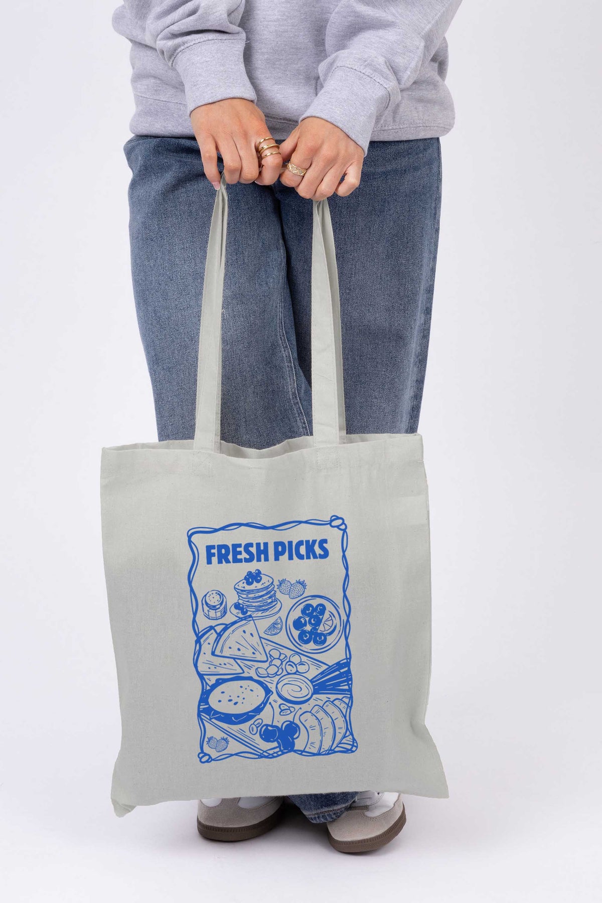 Fresh Picks Picnic Printed Tote bag