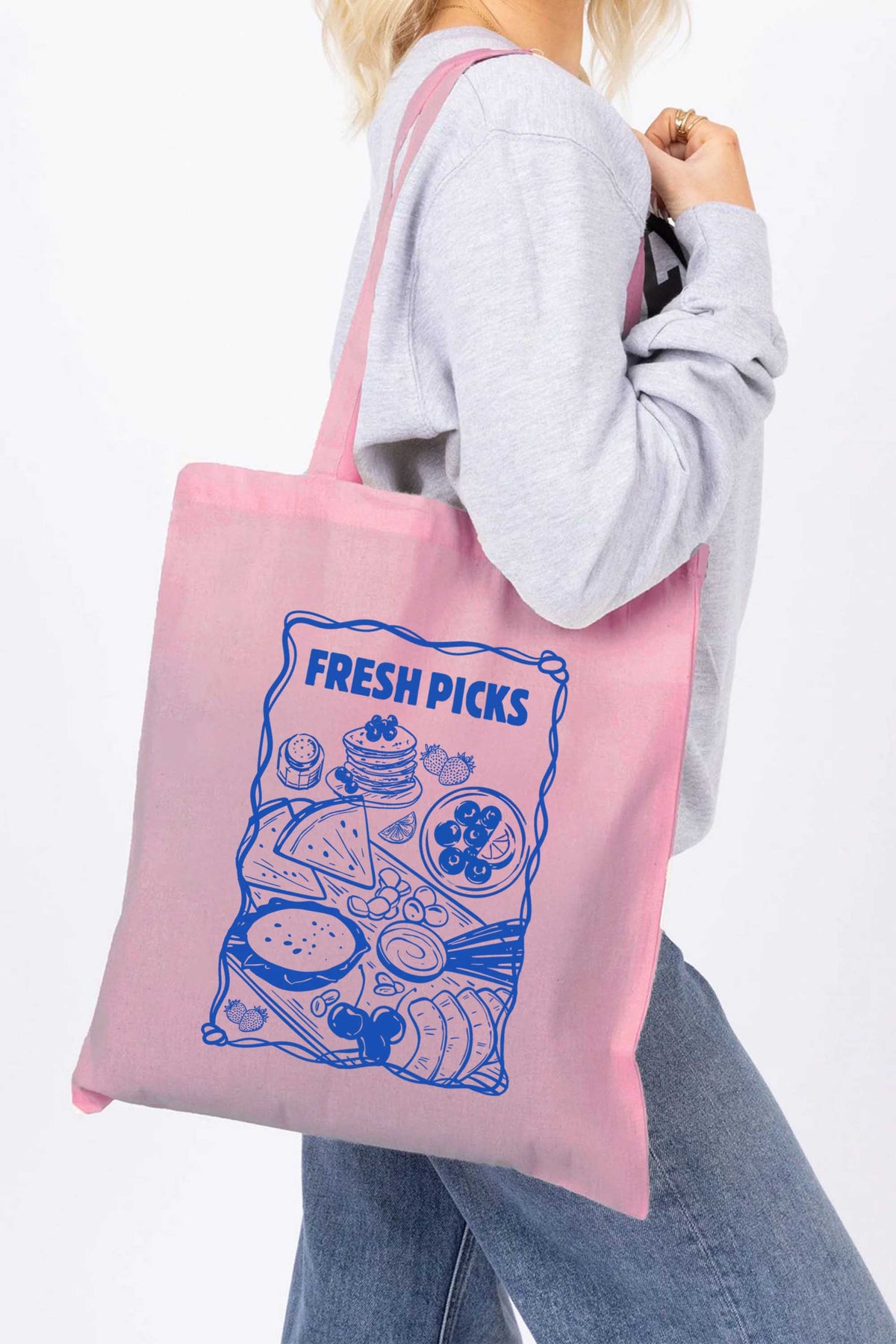 Fresh Picks Picnic Printed Tote bag