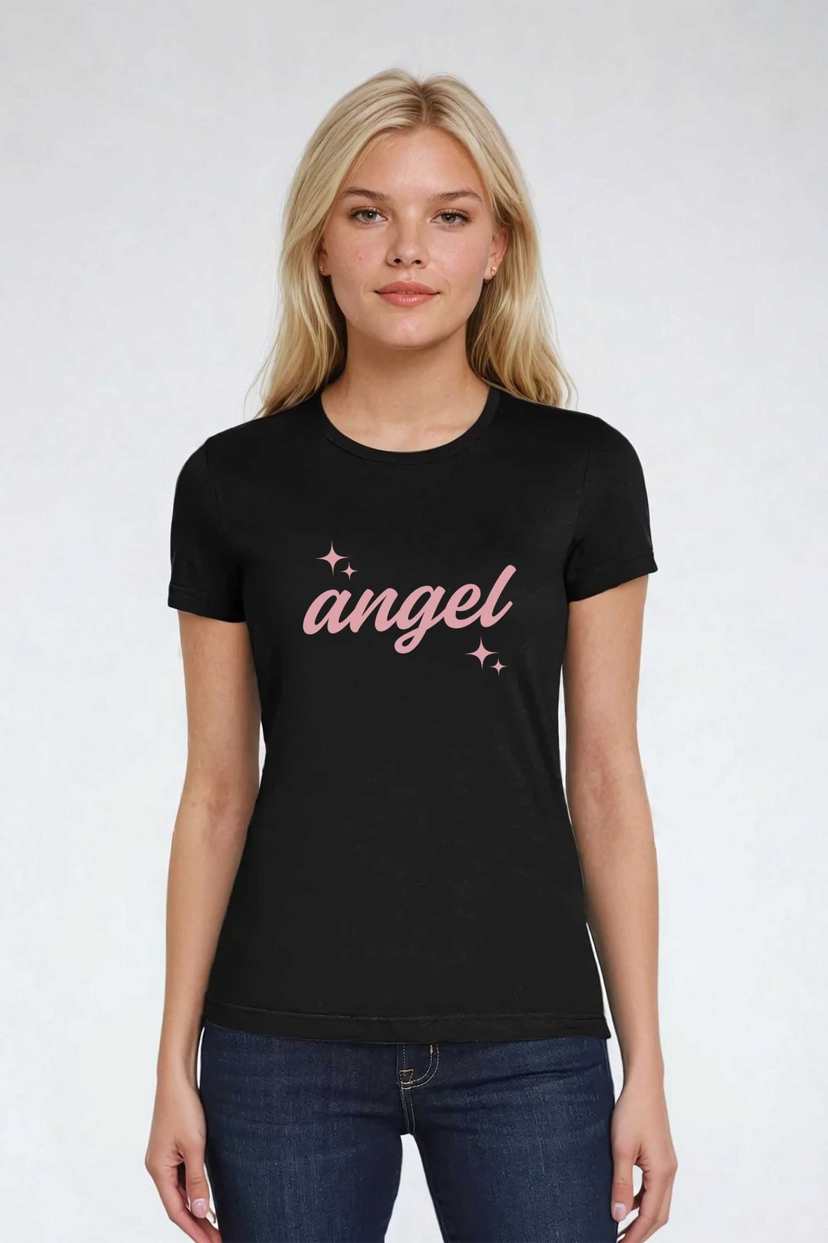Angel Fitted Printed T-Shirt