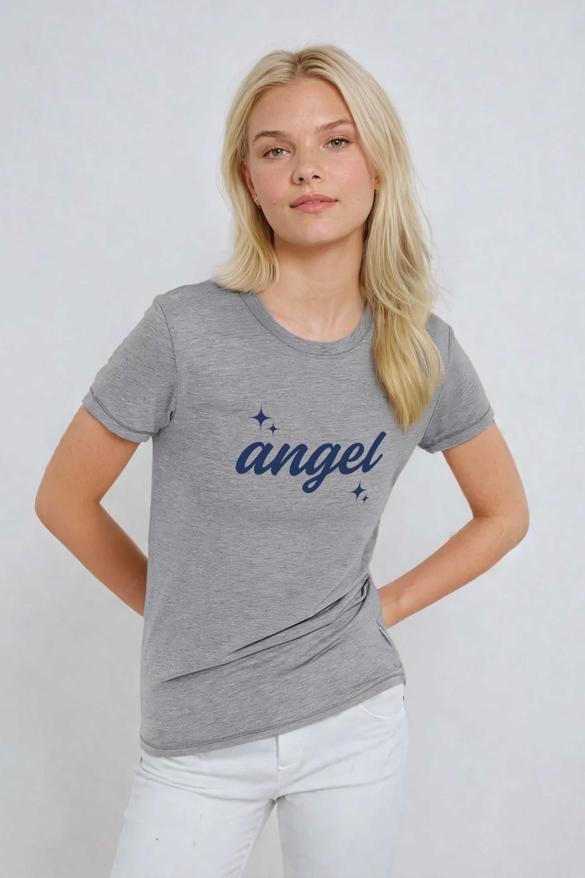 Angel Fitted Printed T-Shirt