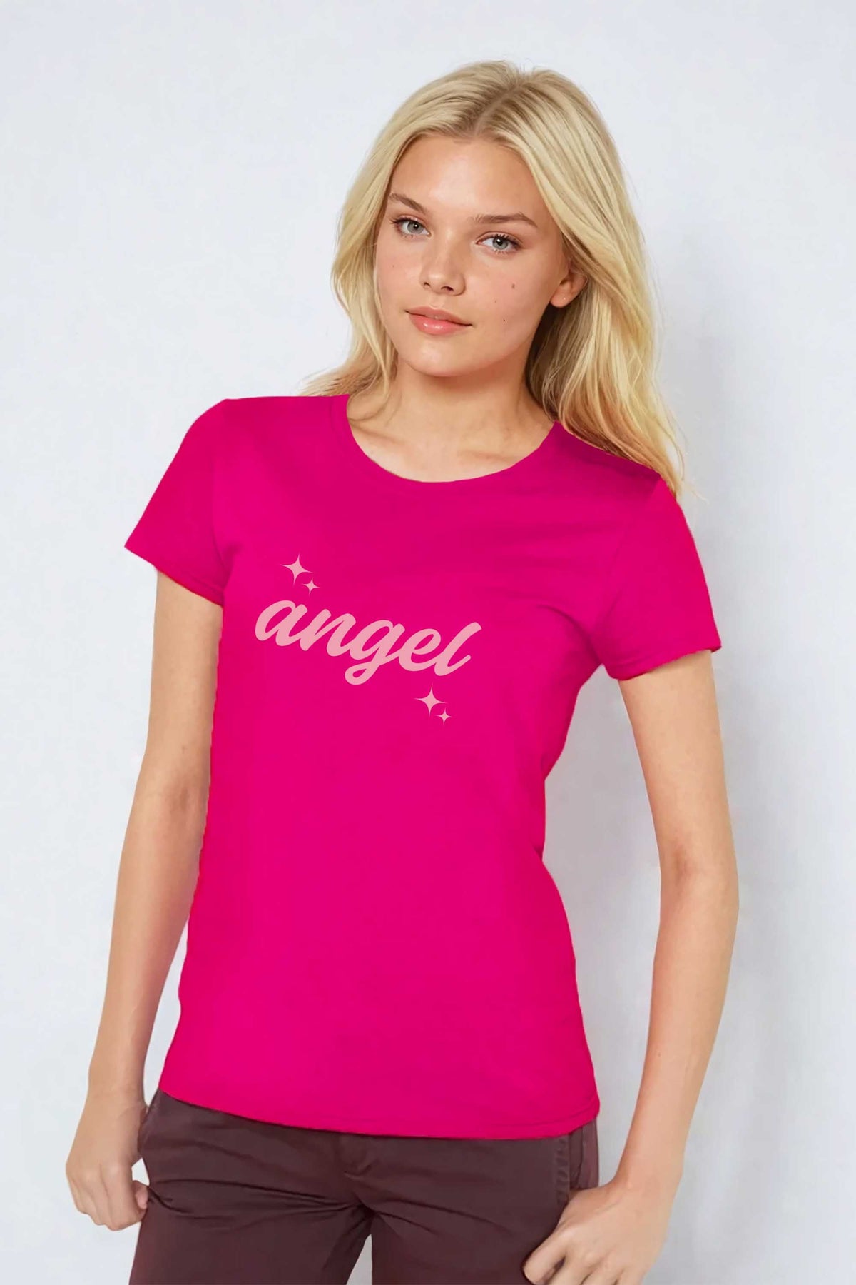 Angel Fitted Printed T-Shirt
