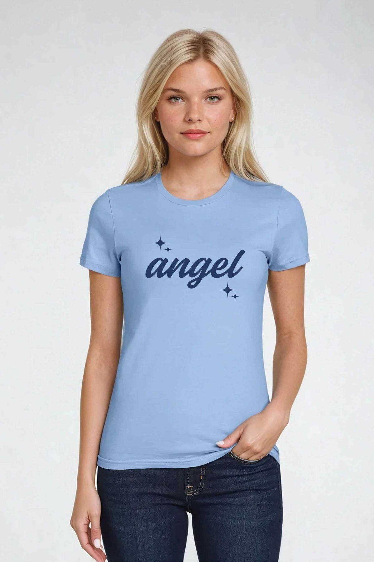 Angel Fitted Printed T-Shirt
