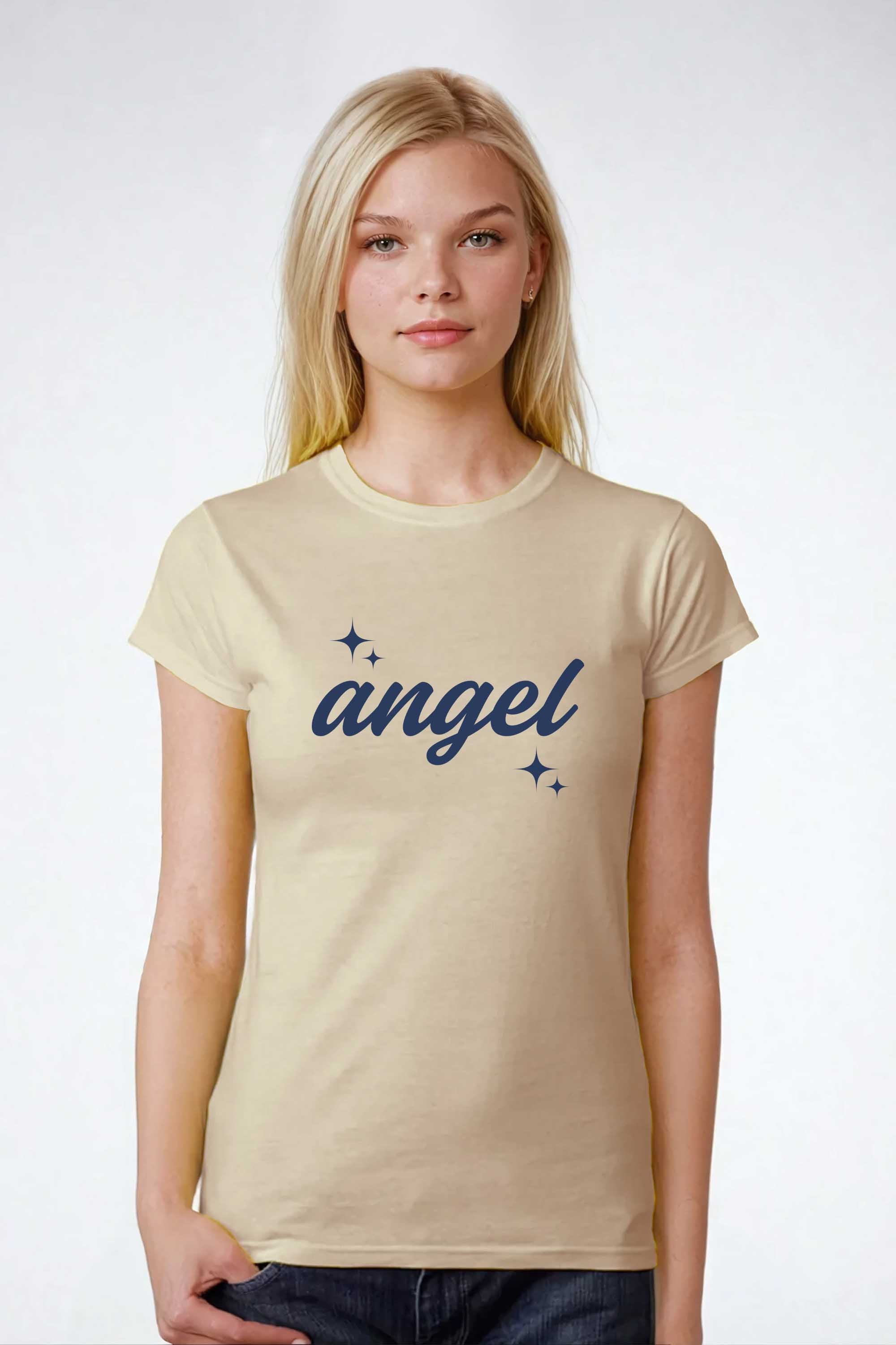 Angel Fitted Printed T-Shirt