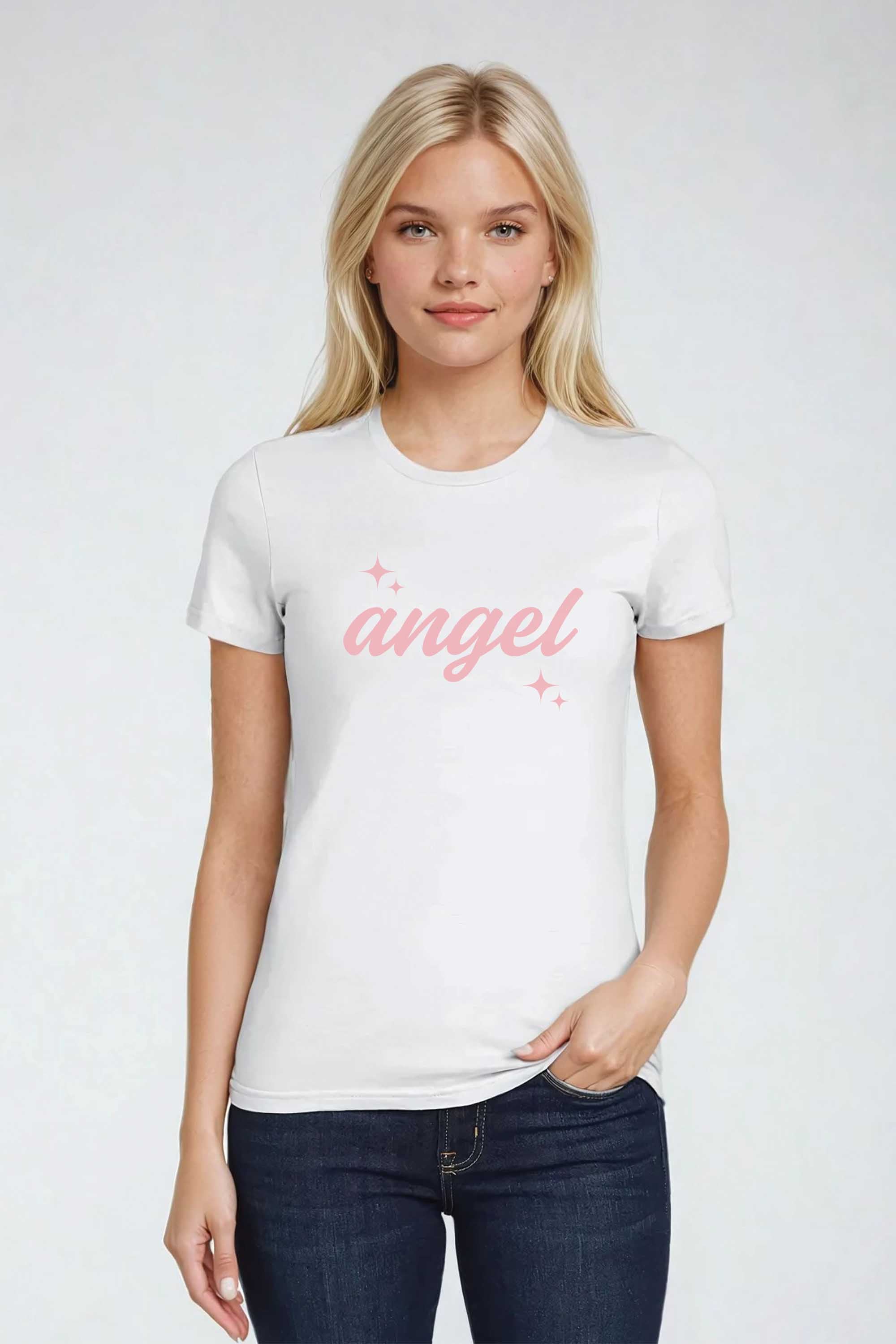 Angel Fitted Printed T-Shirt