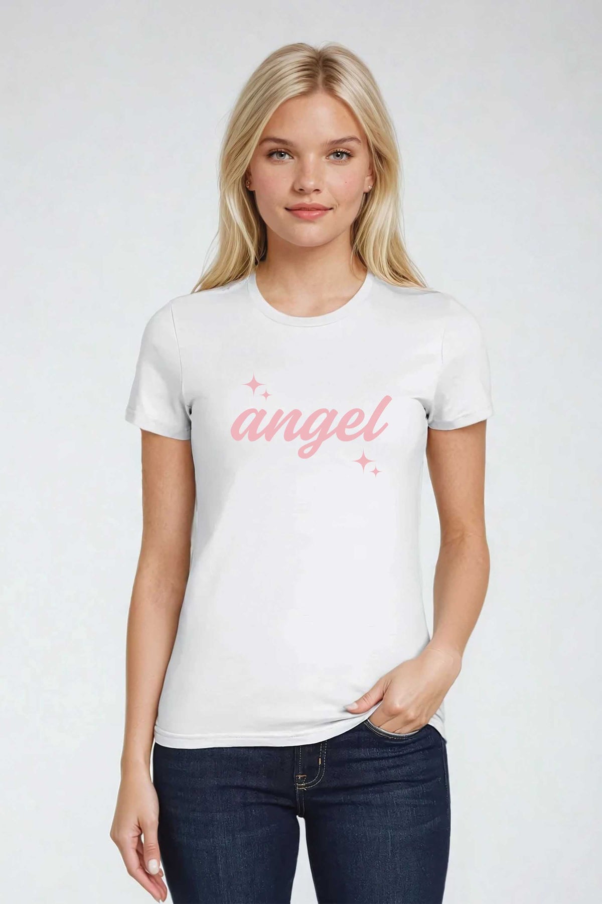 Angel Fitted Printed T-Shirt
