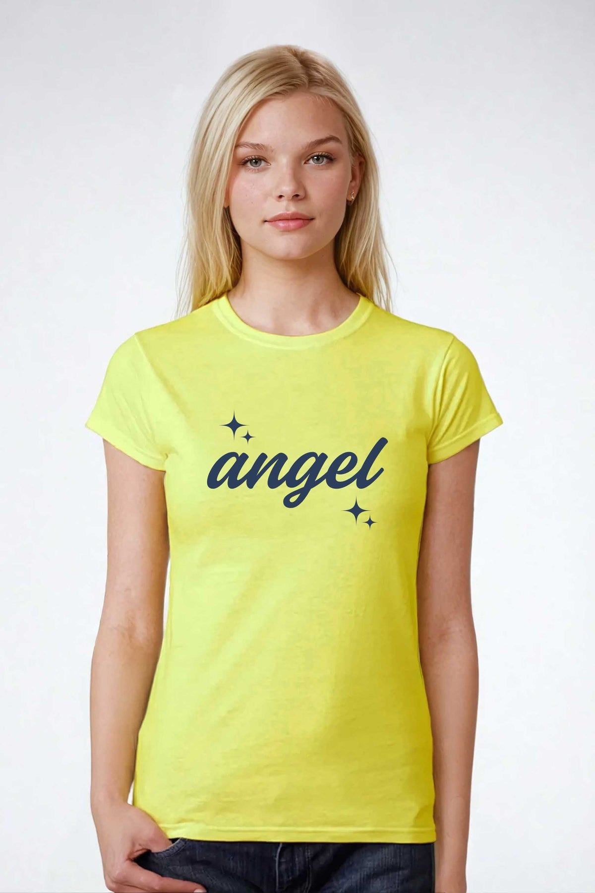 Angel Fitted Printed T-Shirt