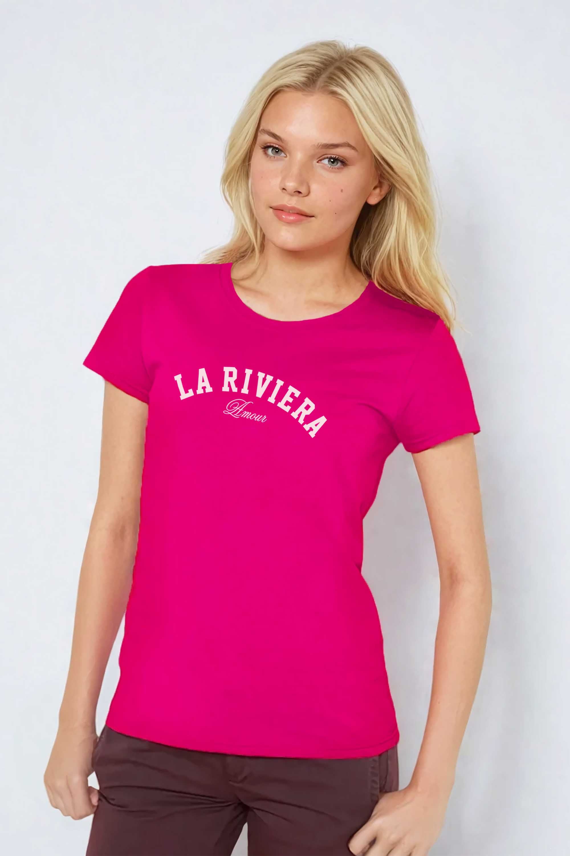 La Riviera Fitted Printed T-shirt