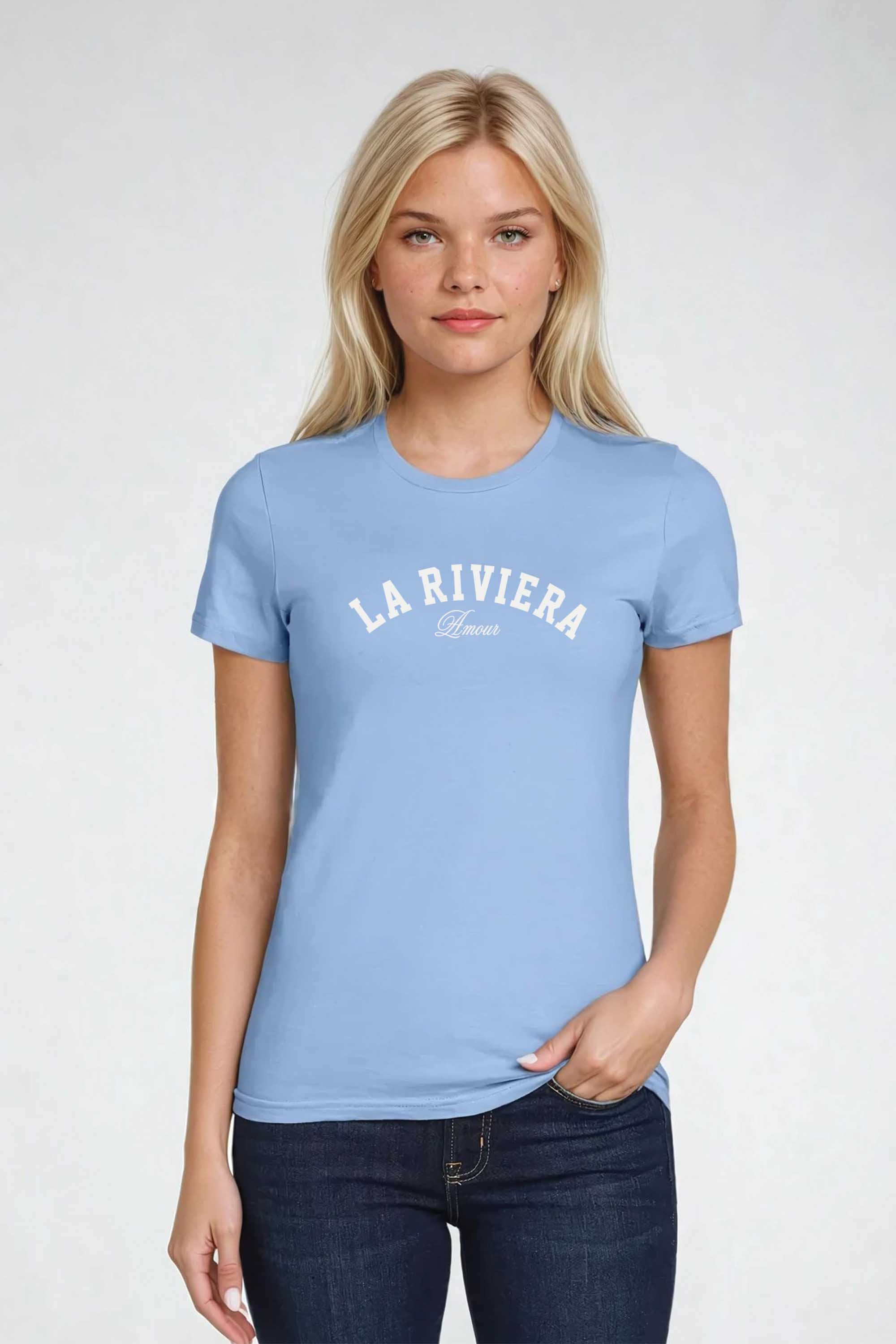 La Riviera Fitted Printed T-shirt