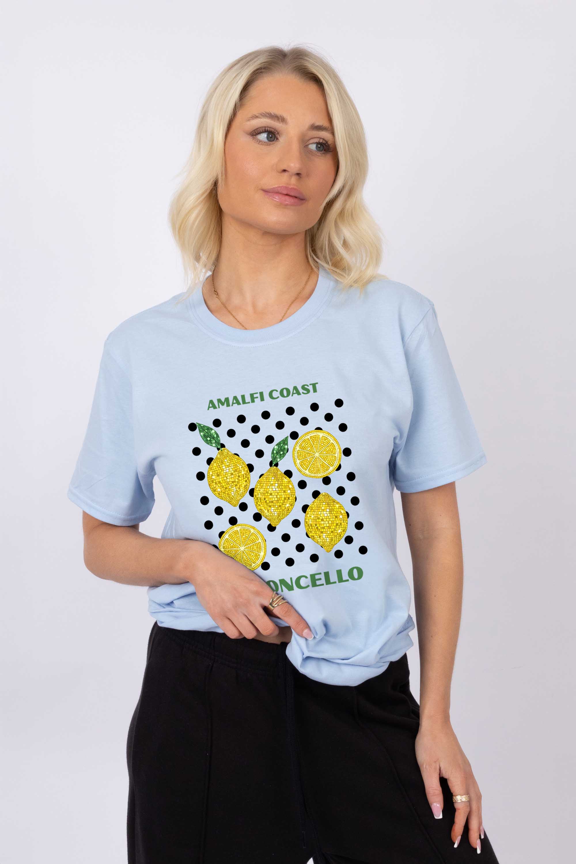 Amalfi Coast Lemon Printed T-shirt