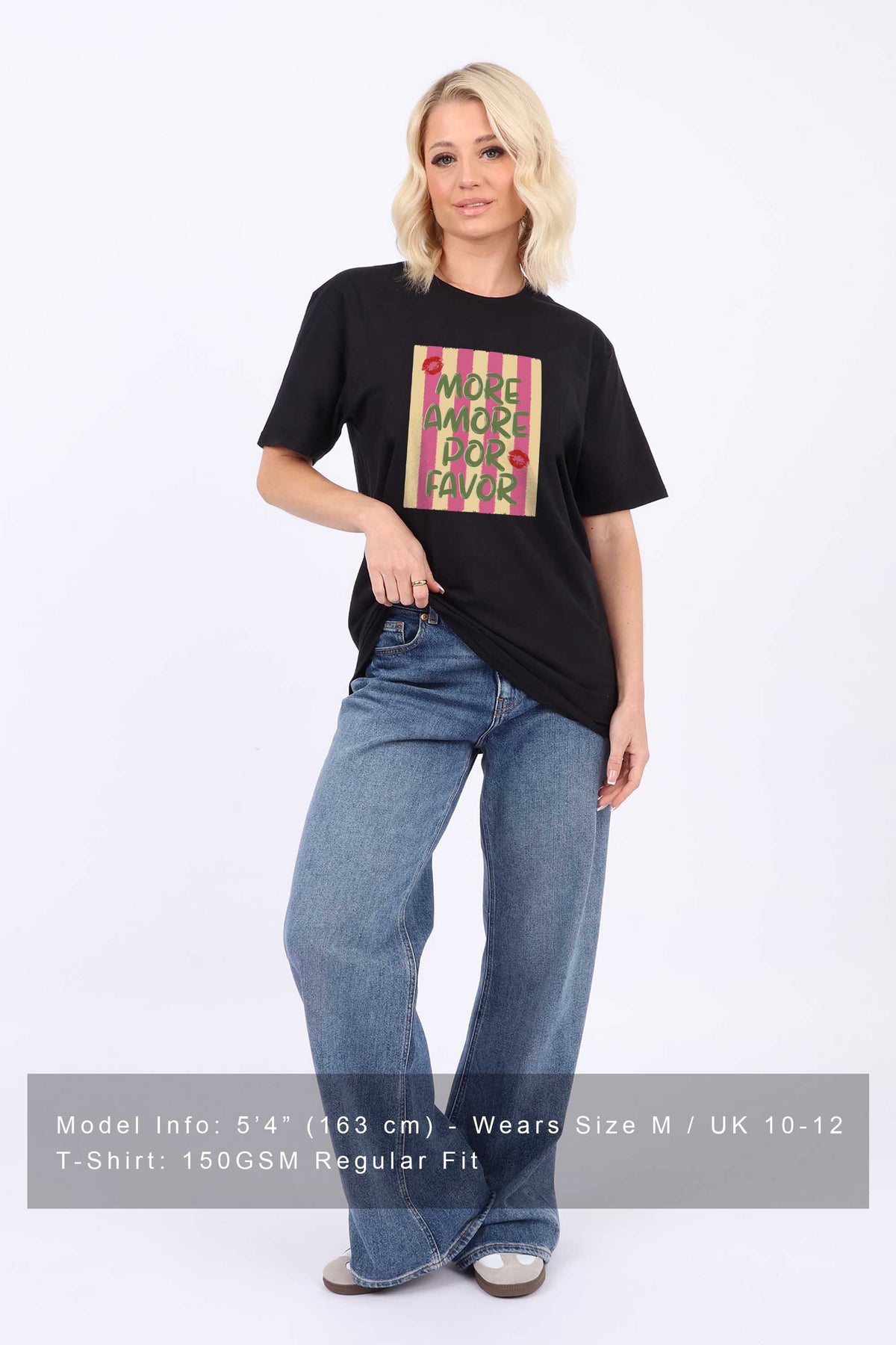 More Amour Por Favor Retro Printed T-Shirt
