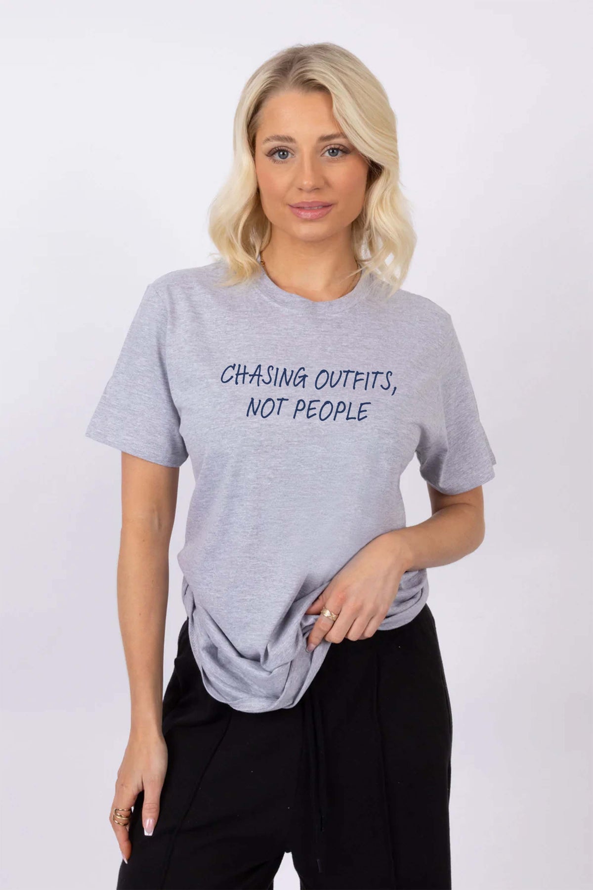 Chasing Outfit Not People Printed T-shirt
