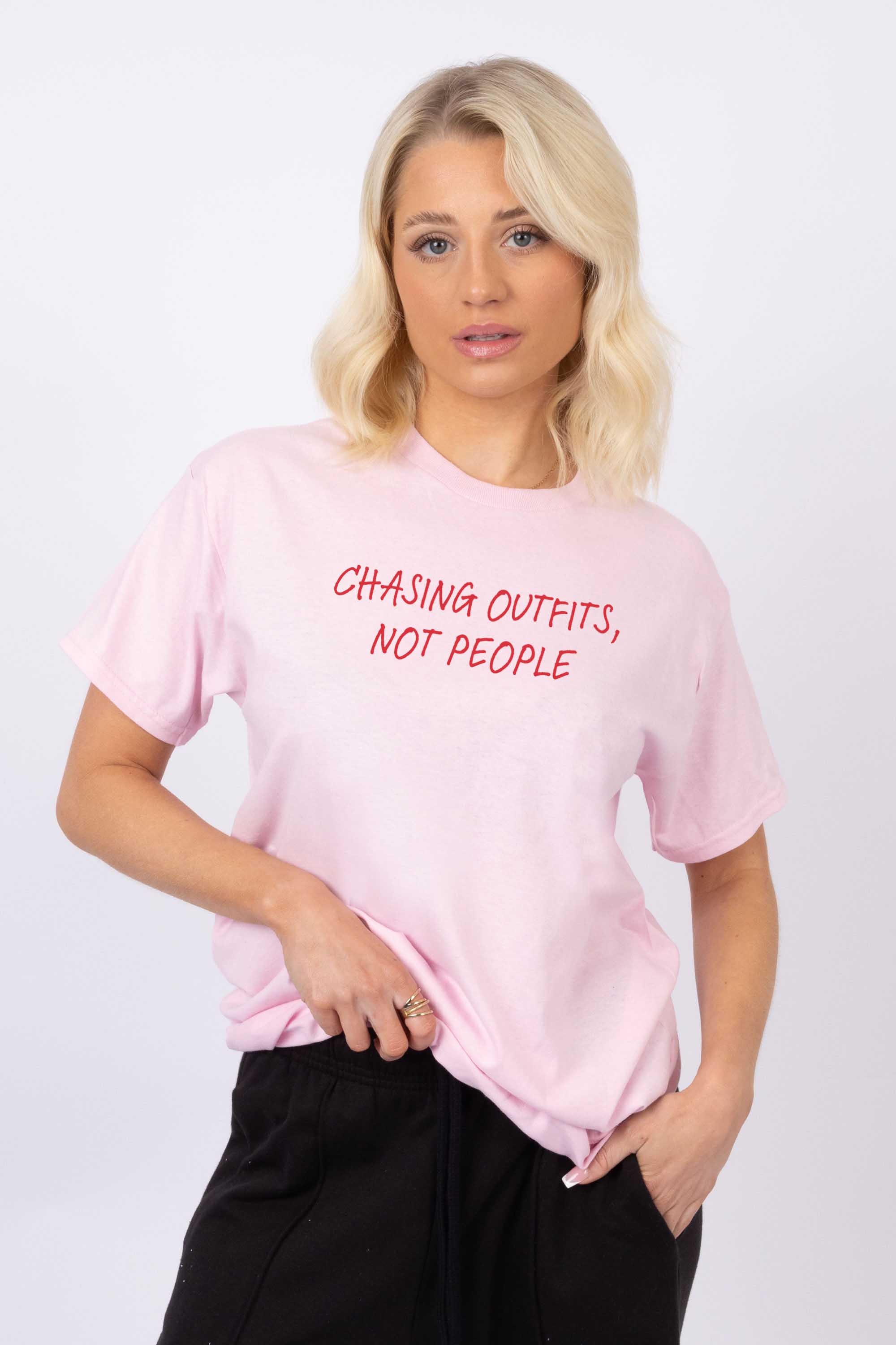 Chasing Outfit Not People Printed T-shirt
