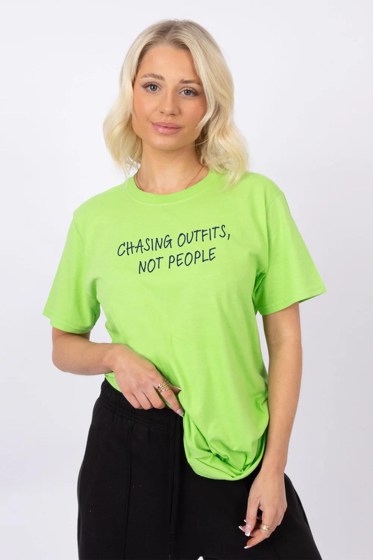 Chasing Outfit Not People Printed T-shirt