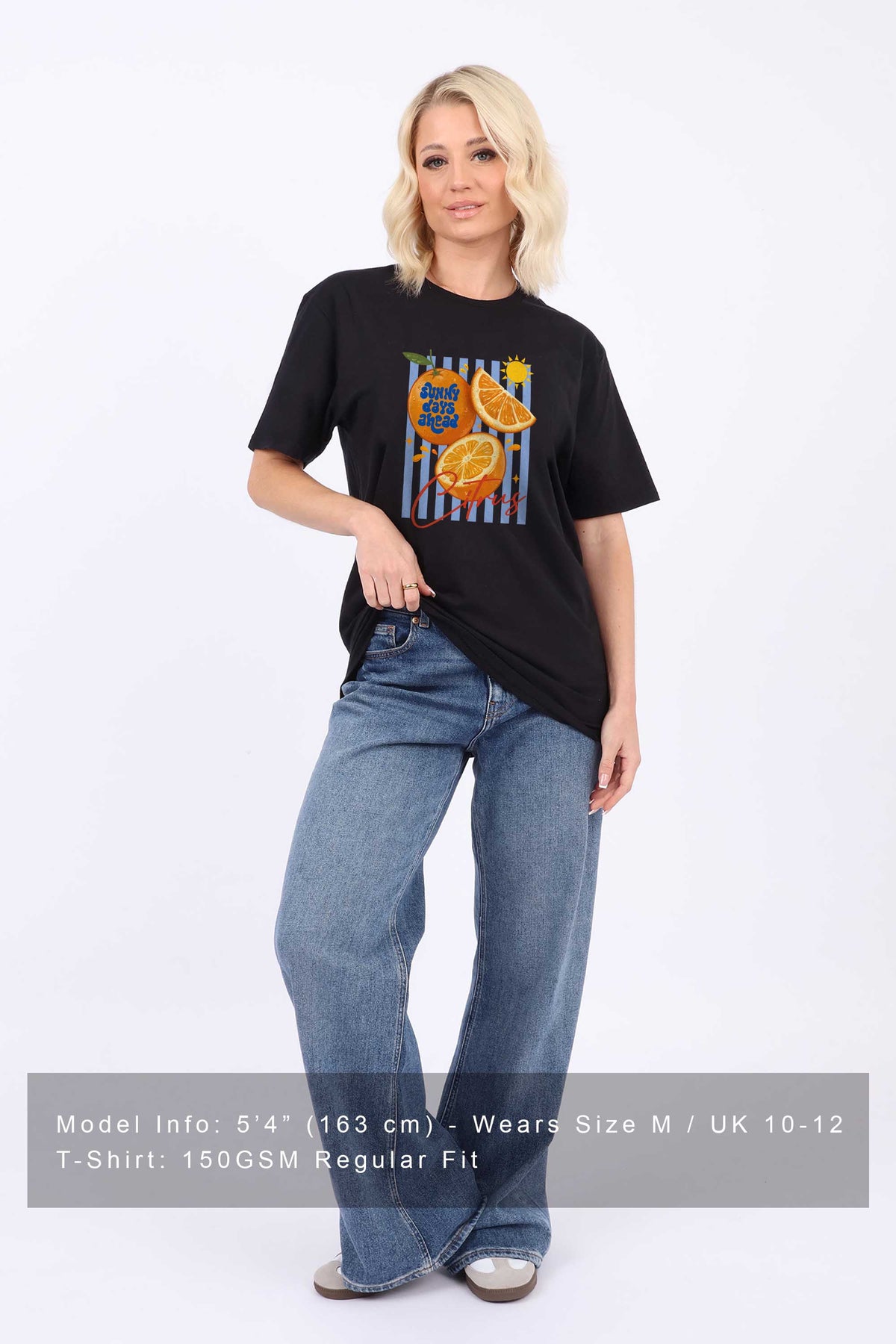 Retro Citrus Orange Printed T-shirt