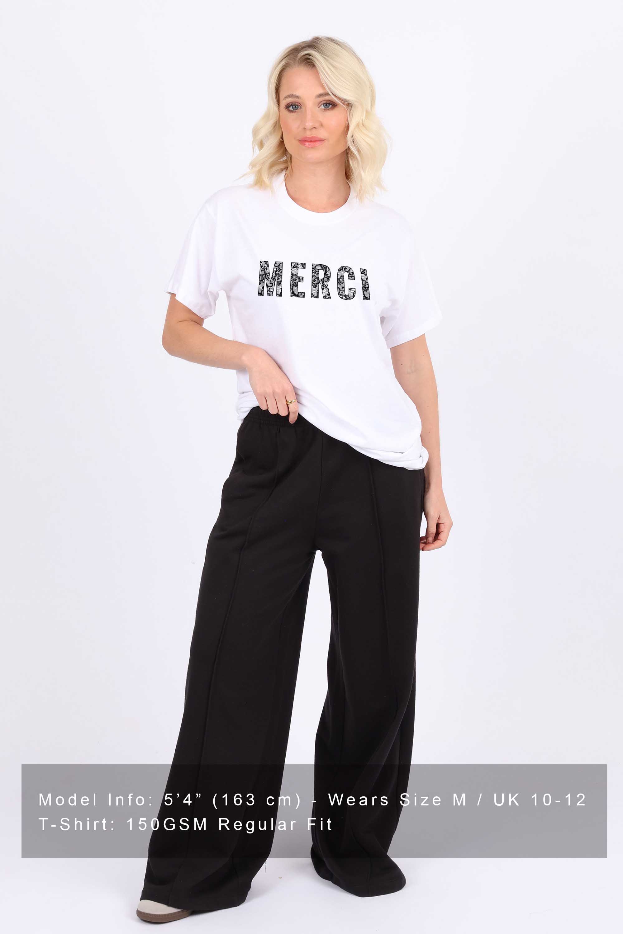 Merci Lace Printed T-Shirt