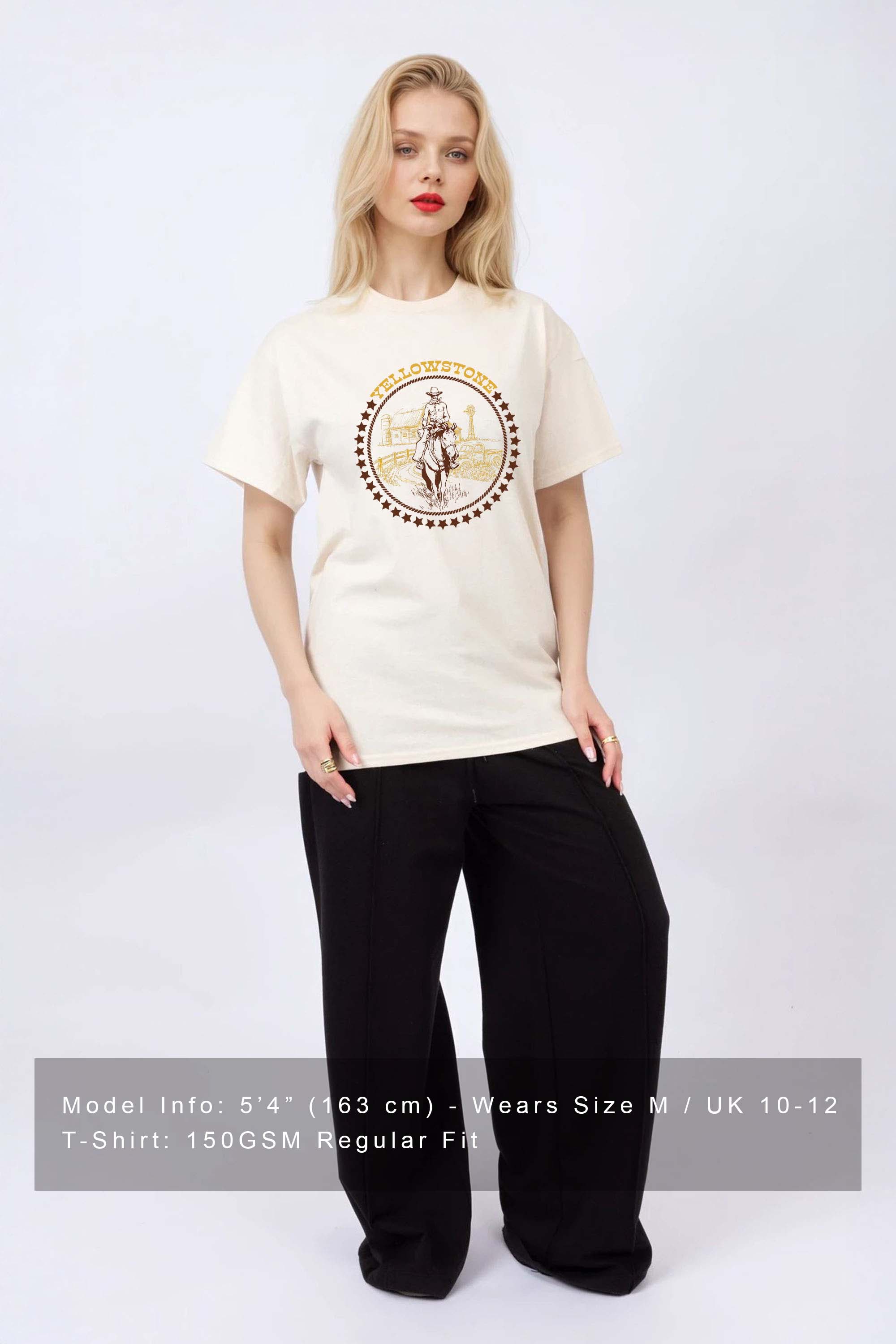 Regular Fit T-shirt in Yellow Stone Print