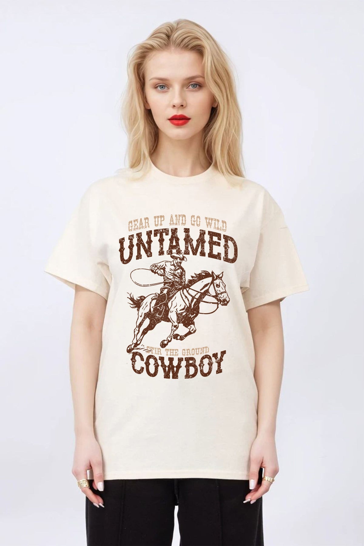 Regular Fit T-shirt in Untamed Cowboy Print