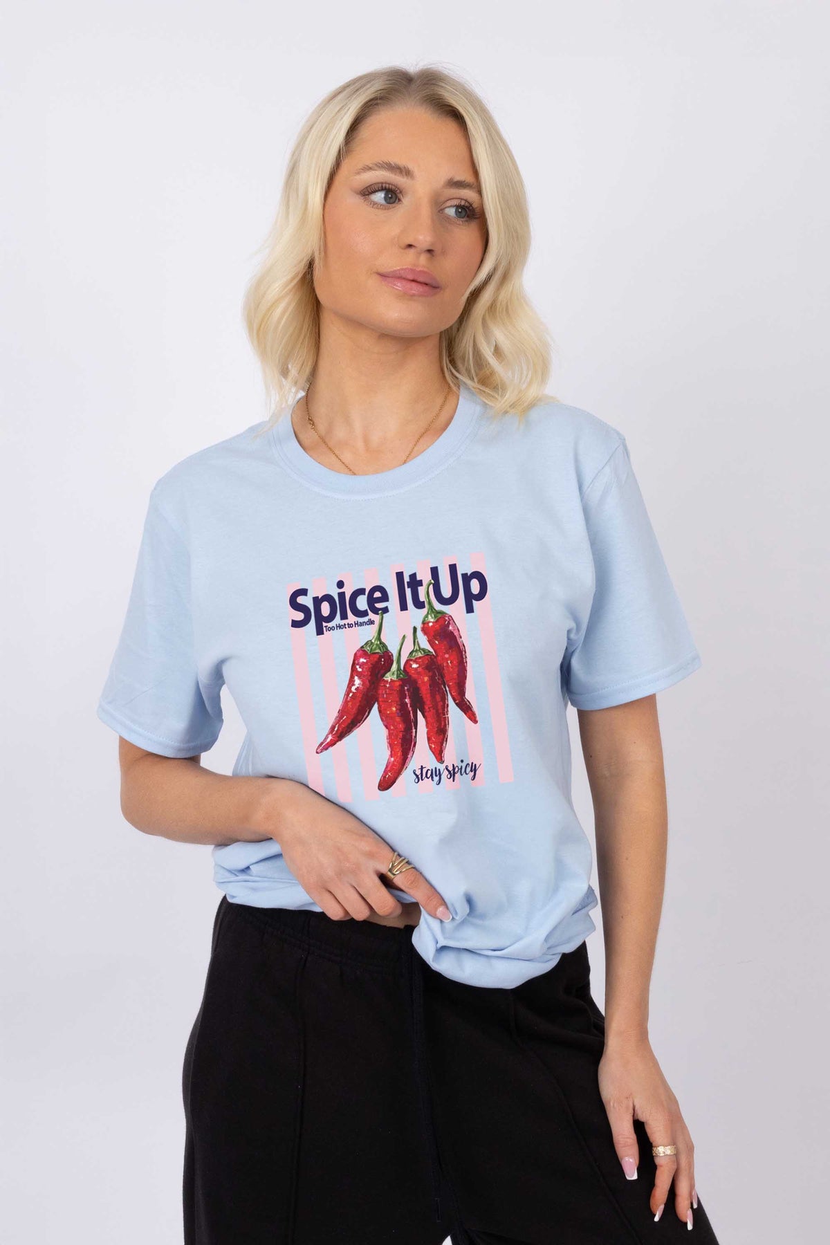 Spice it Up Chillies Retro Printed T-shirt