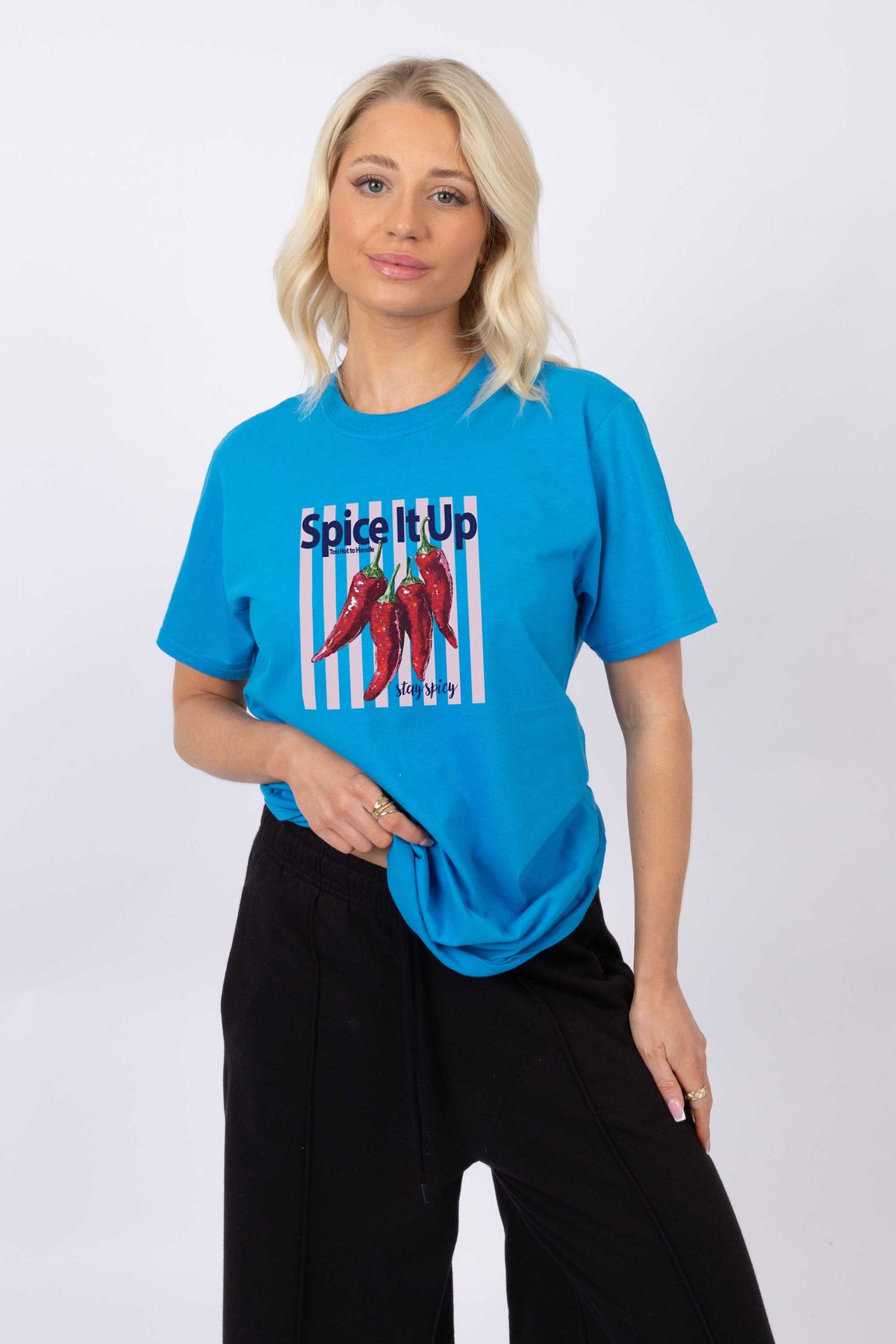 Spice it Up Chillies Retro Printed T-shirt