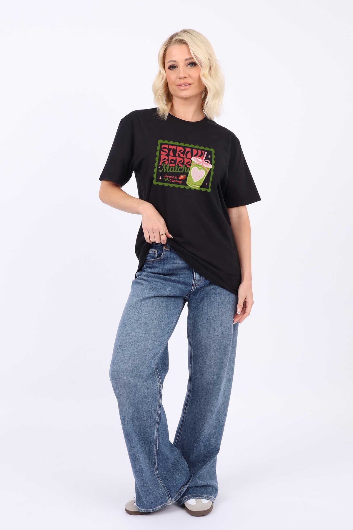 Strawberry Matcha Printed T-Shirt