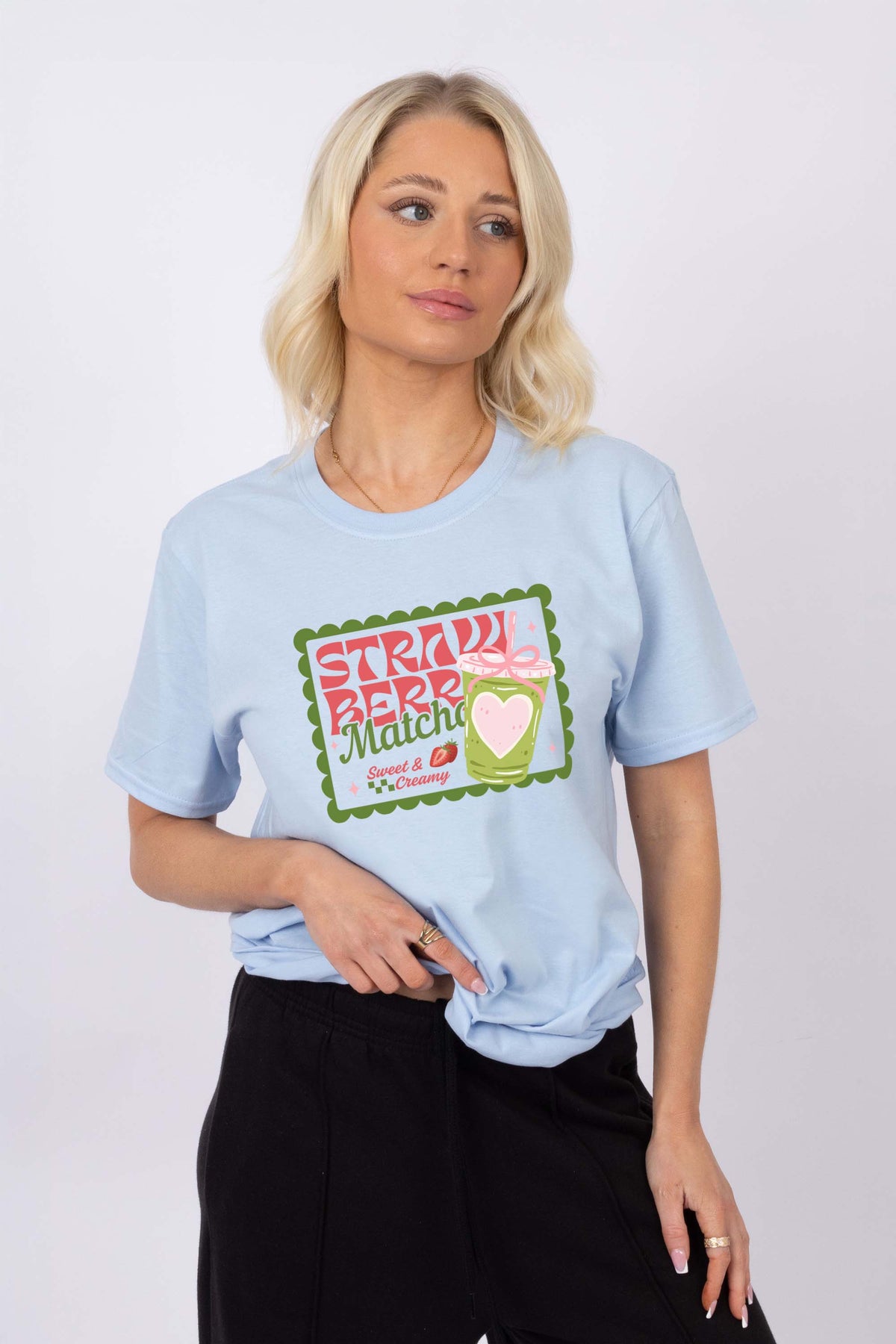 Strawberry Matcha Printed T-Shirt