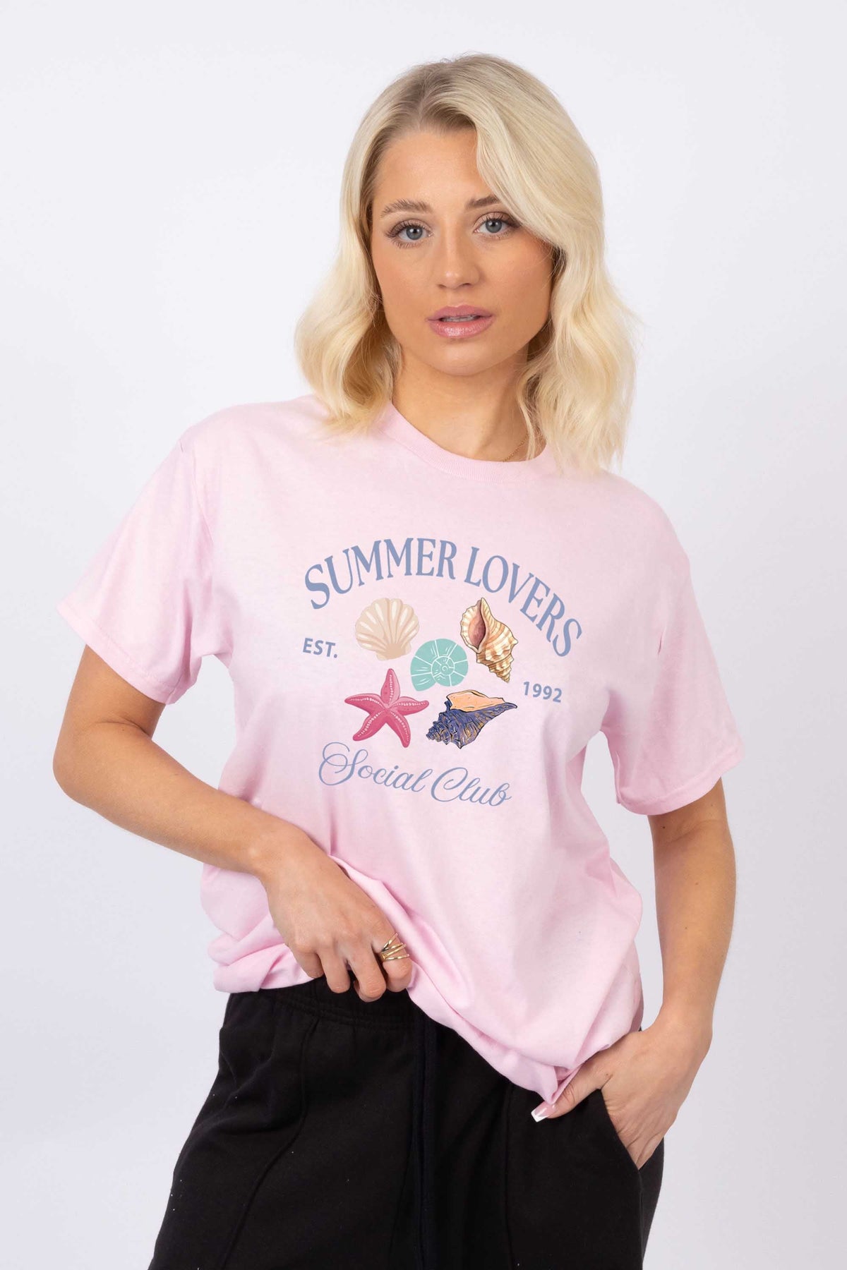 Summer Lovers Sea Shell Printed T-Shirt