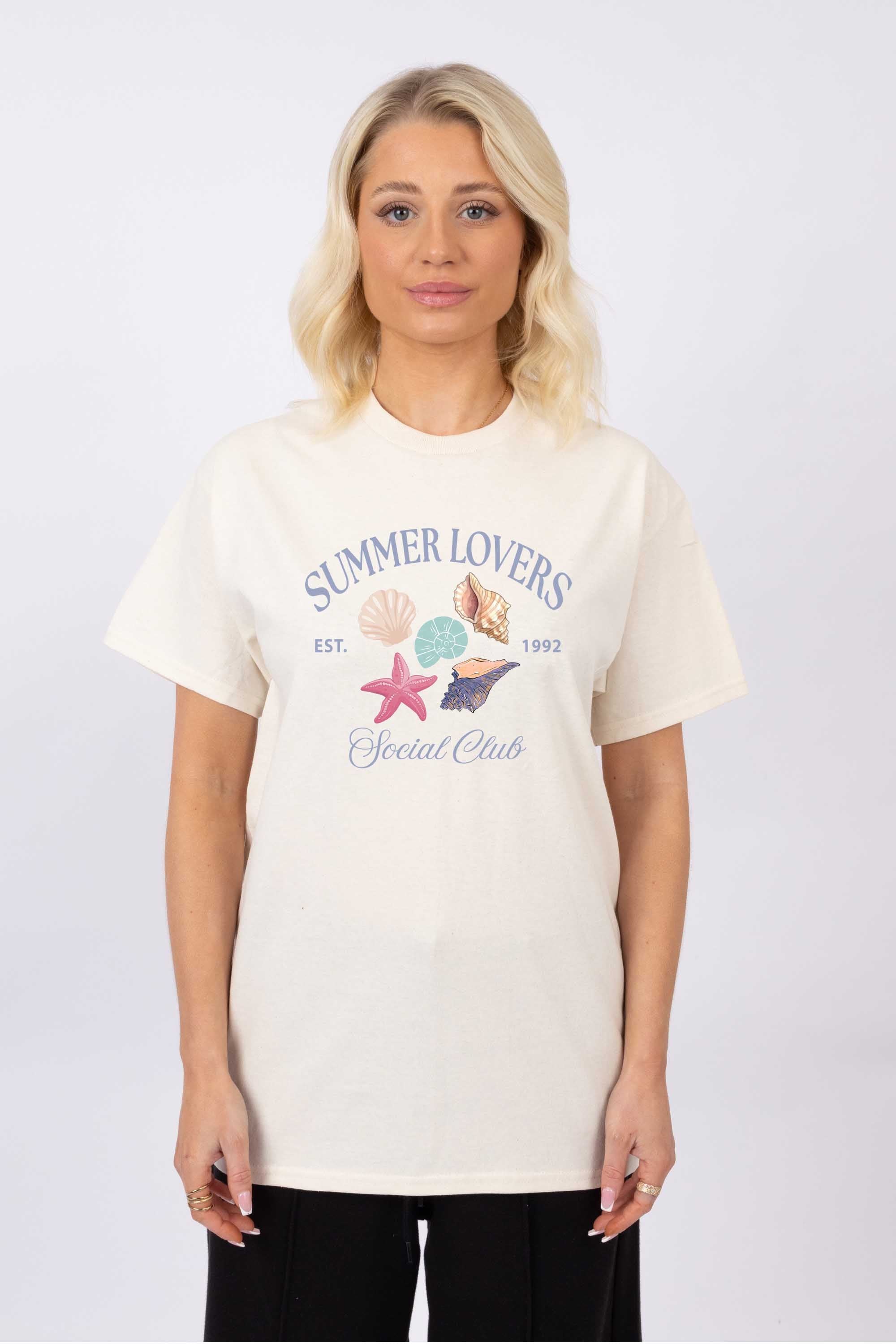 Summer Lovers Sea Shell Printed T-Shirt