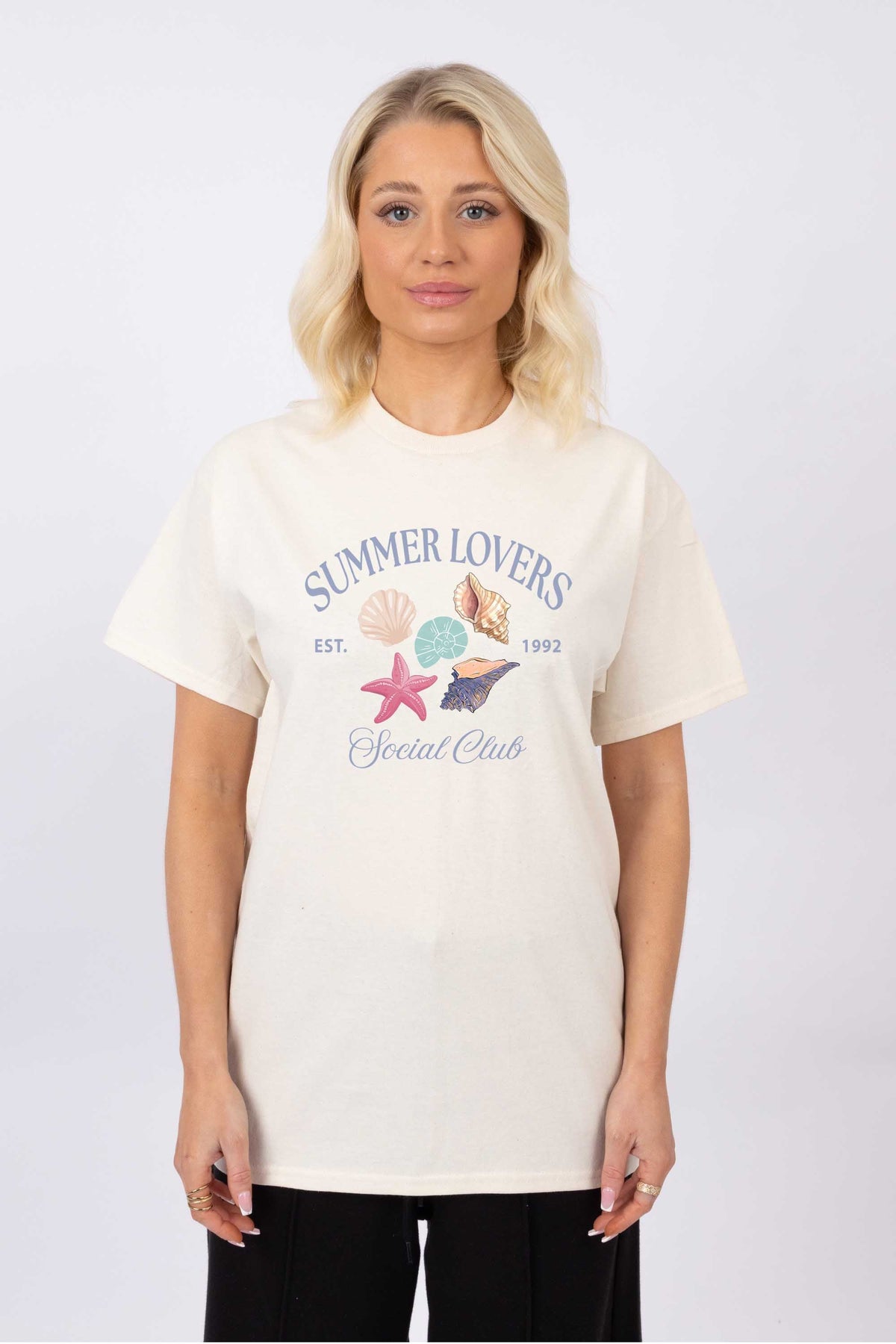 Summer Lovers Sea Shell Printed T-Shirt