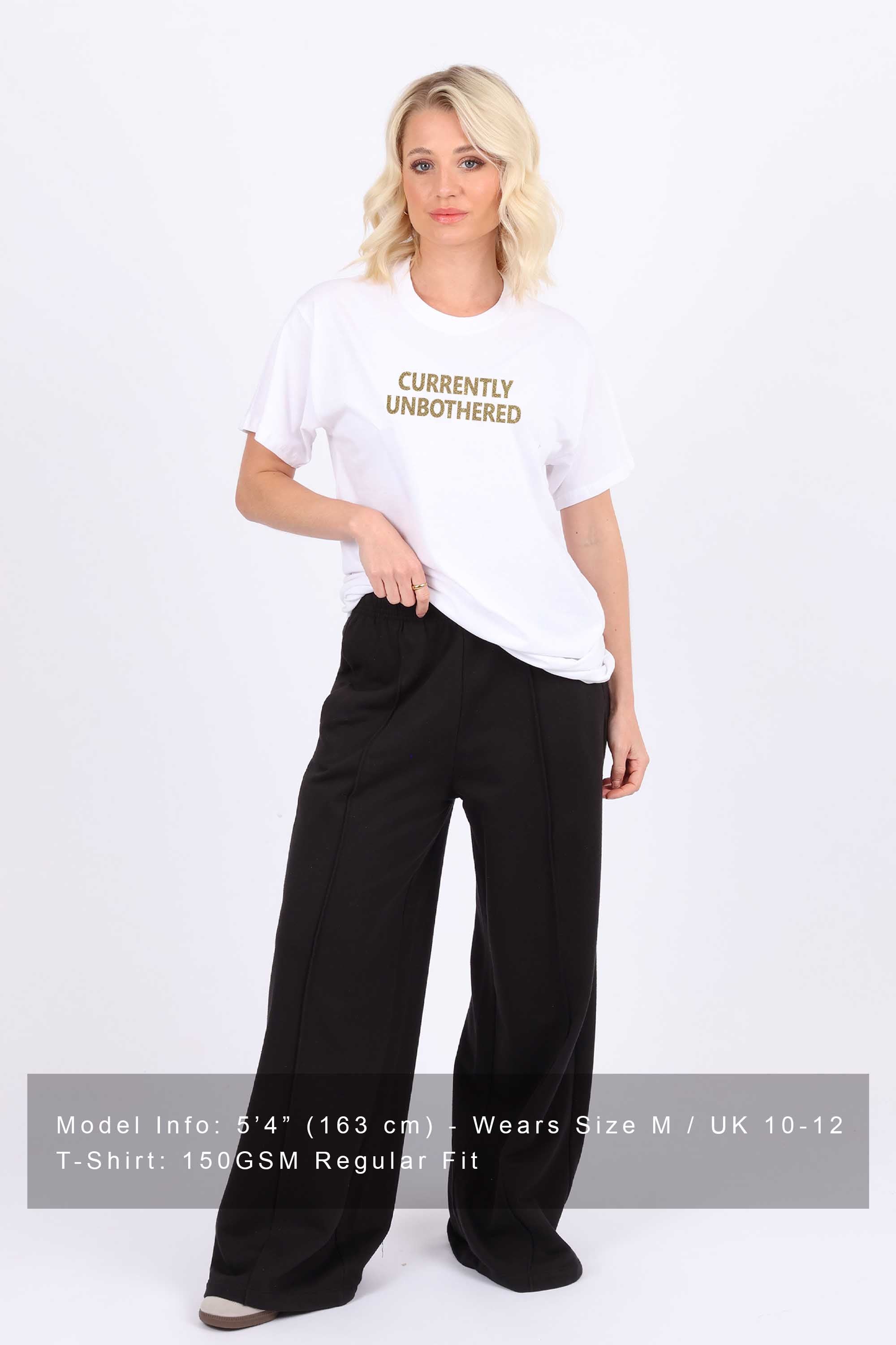 Currently Unbothered Sparkly Printed T-shirt
