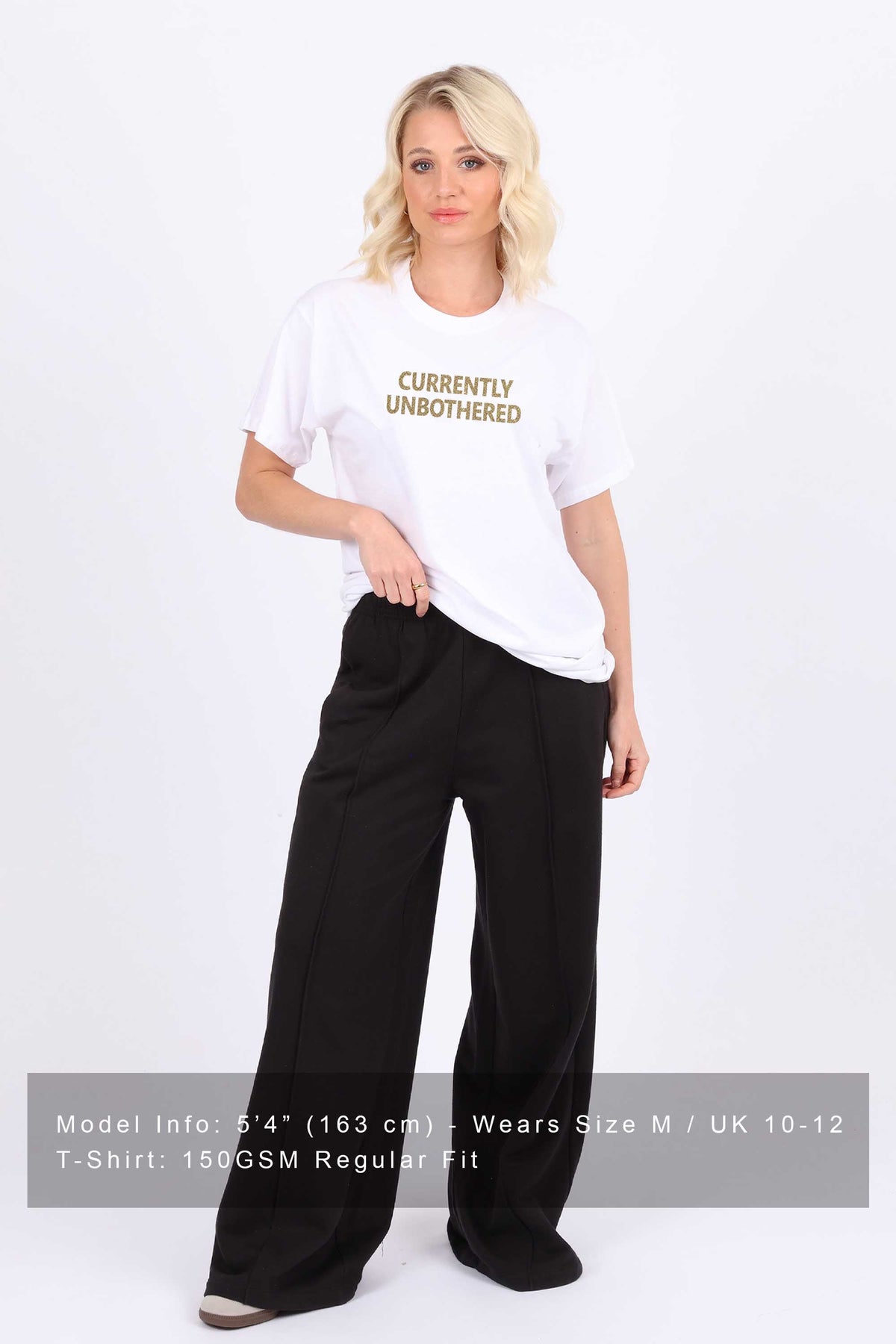 Currently Unbothered Sparkly Printed T-shirt