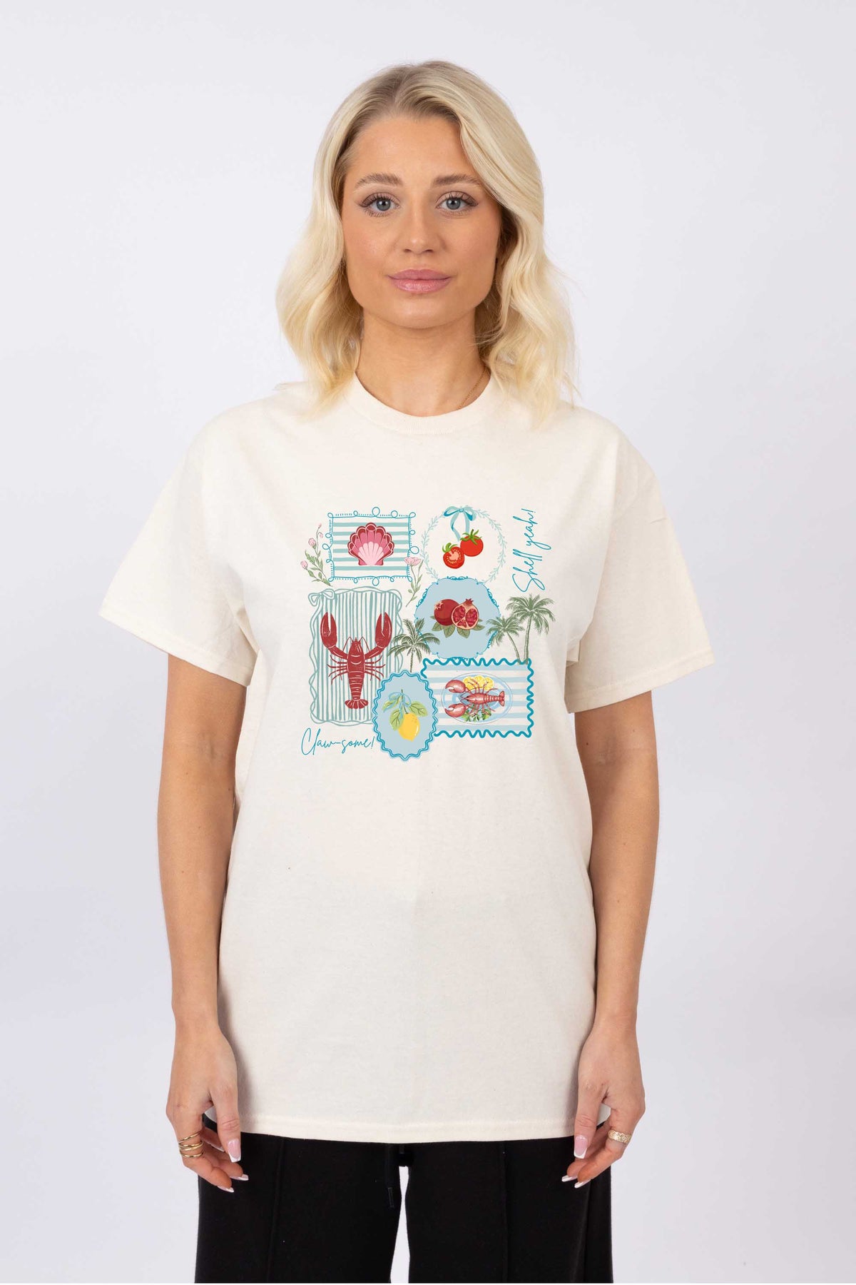 Coastal Postcard Collection Printed T-shirt