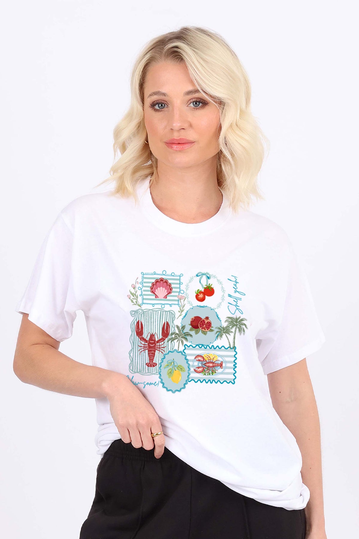 Coastal Postcard Collection Printed T-shirt